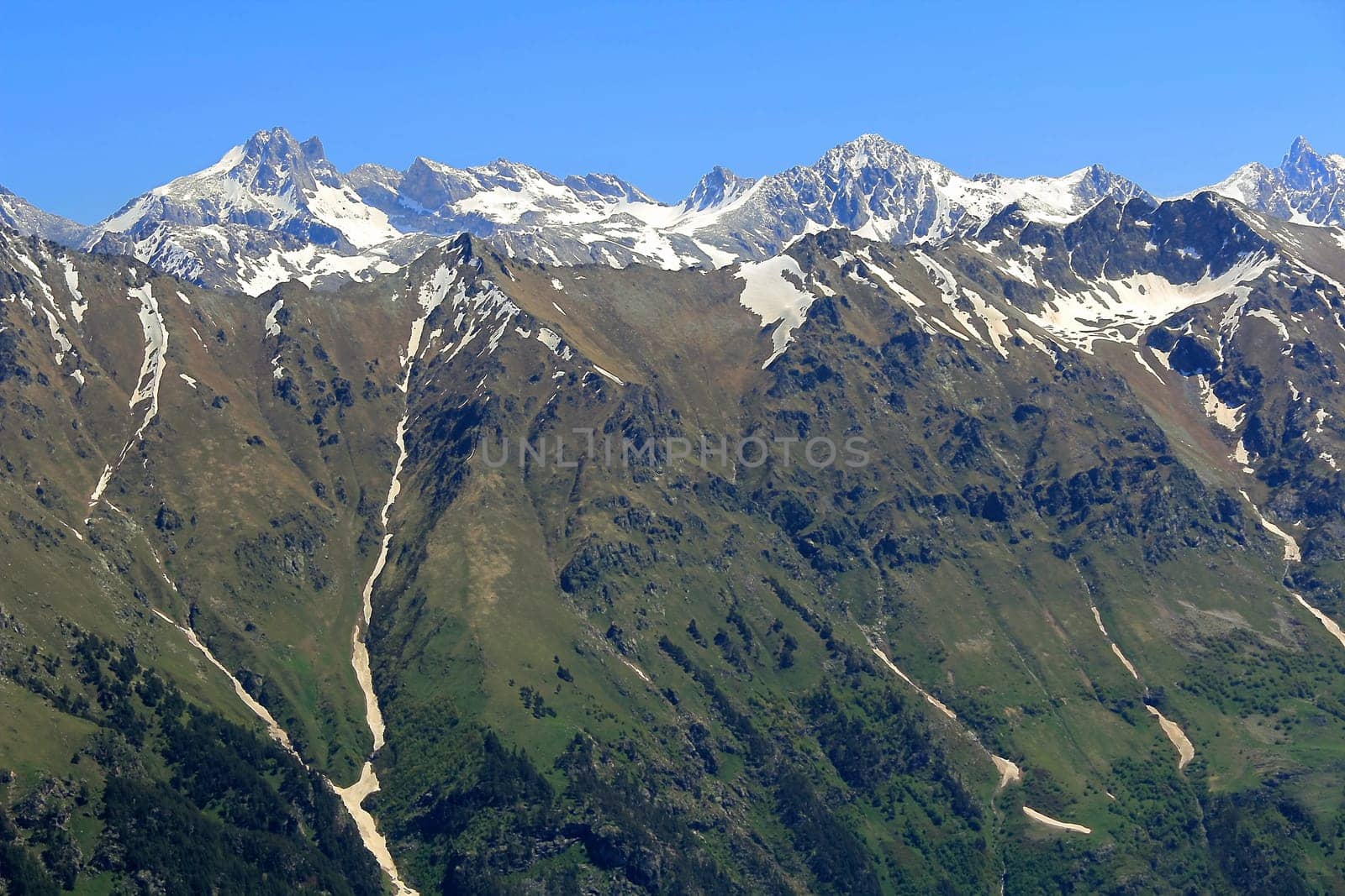 Image of beautiful landscape with Caucasus mountains