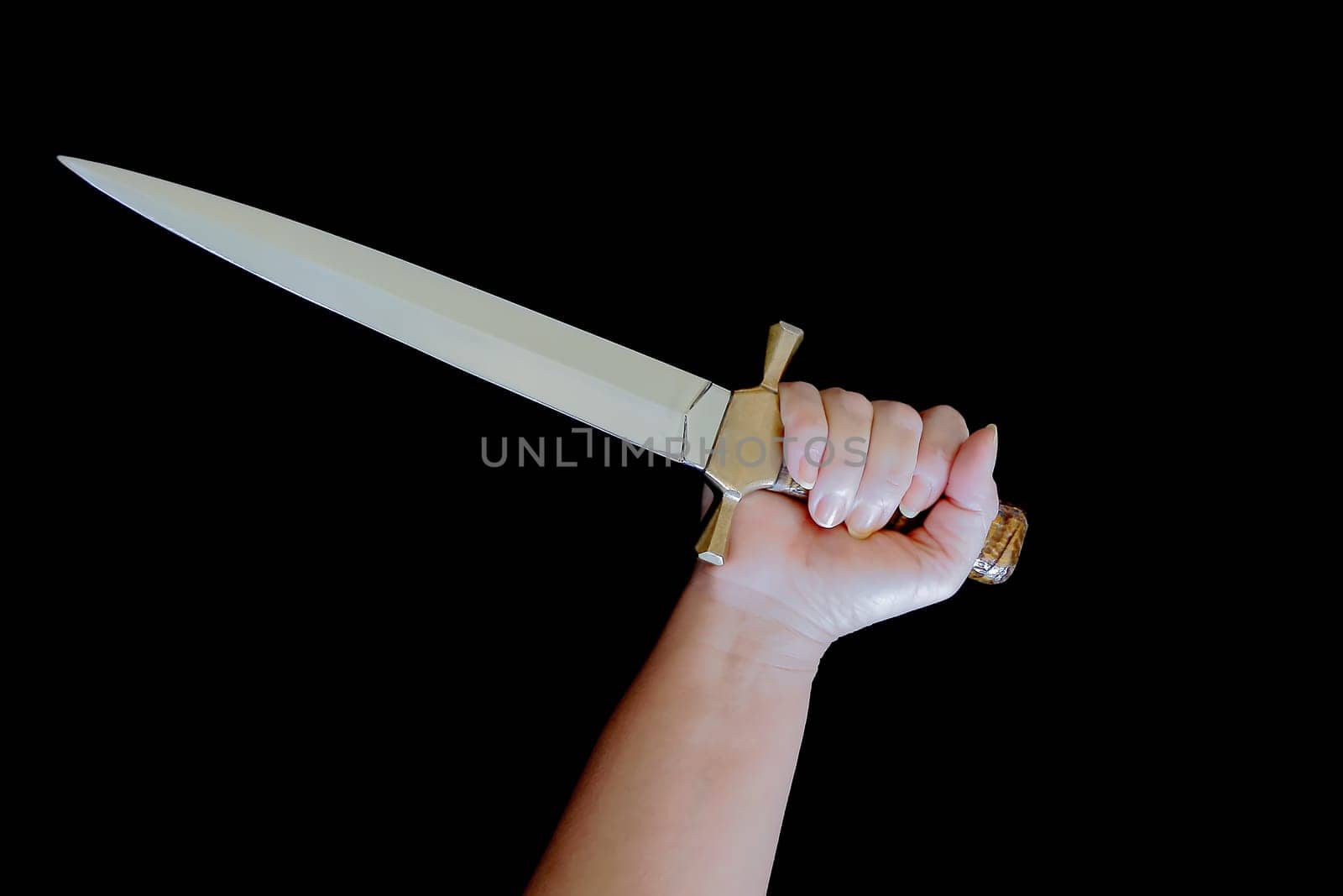 Image of cold weapon on black background