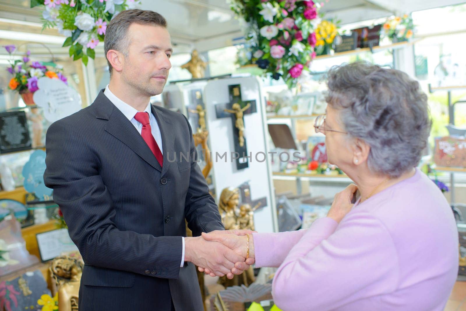 greeting a customer