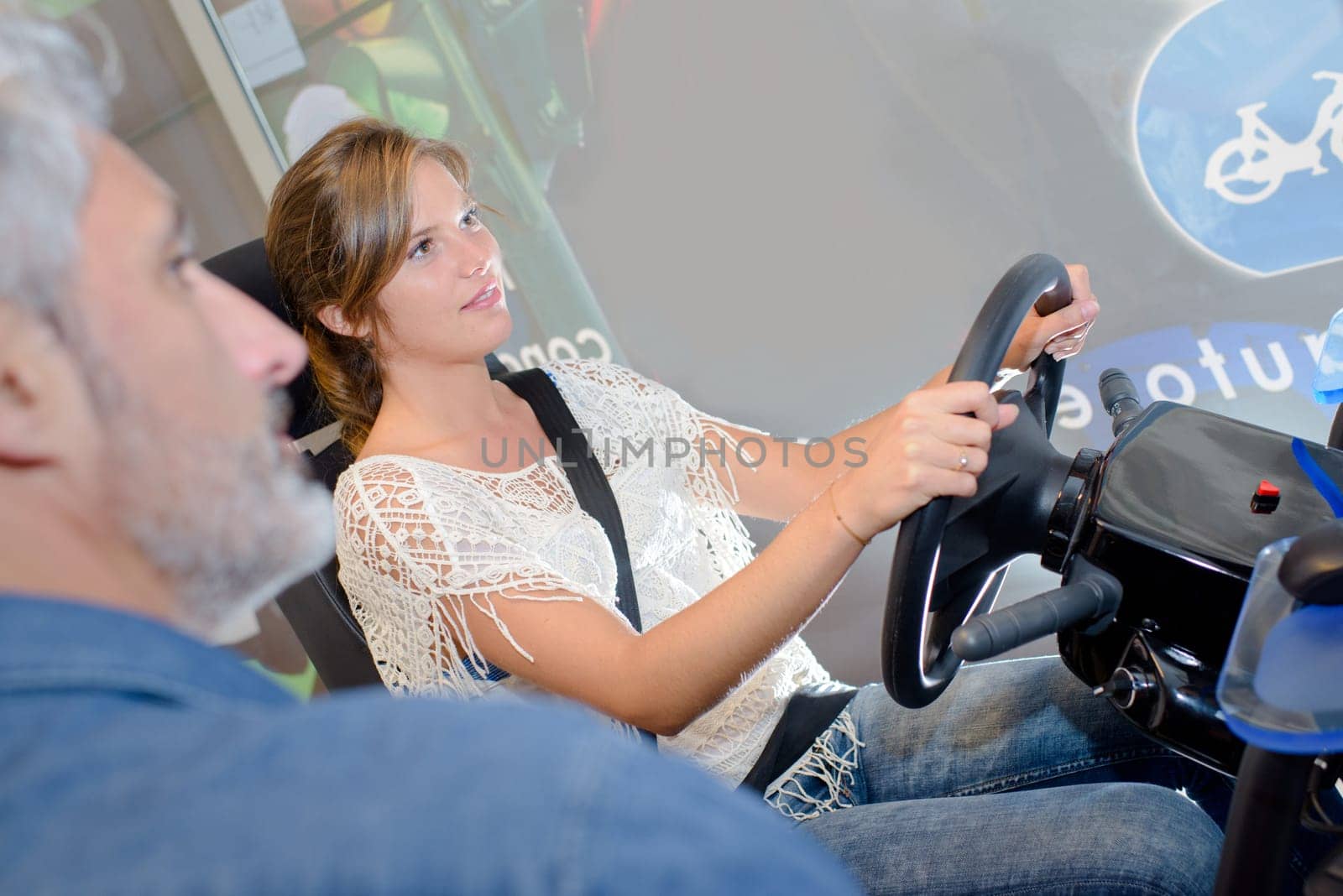 trying the drive simulator