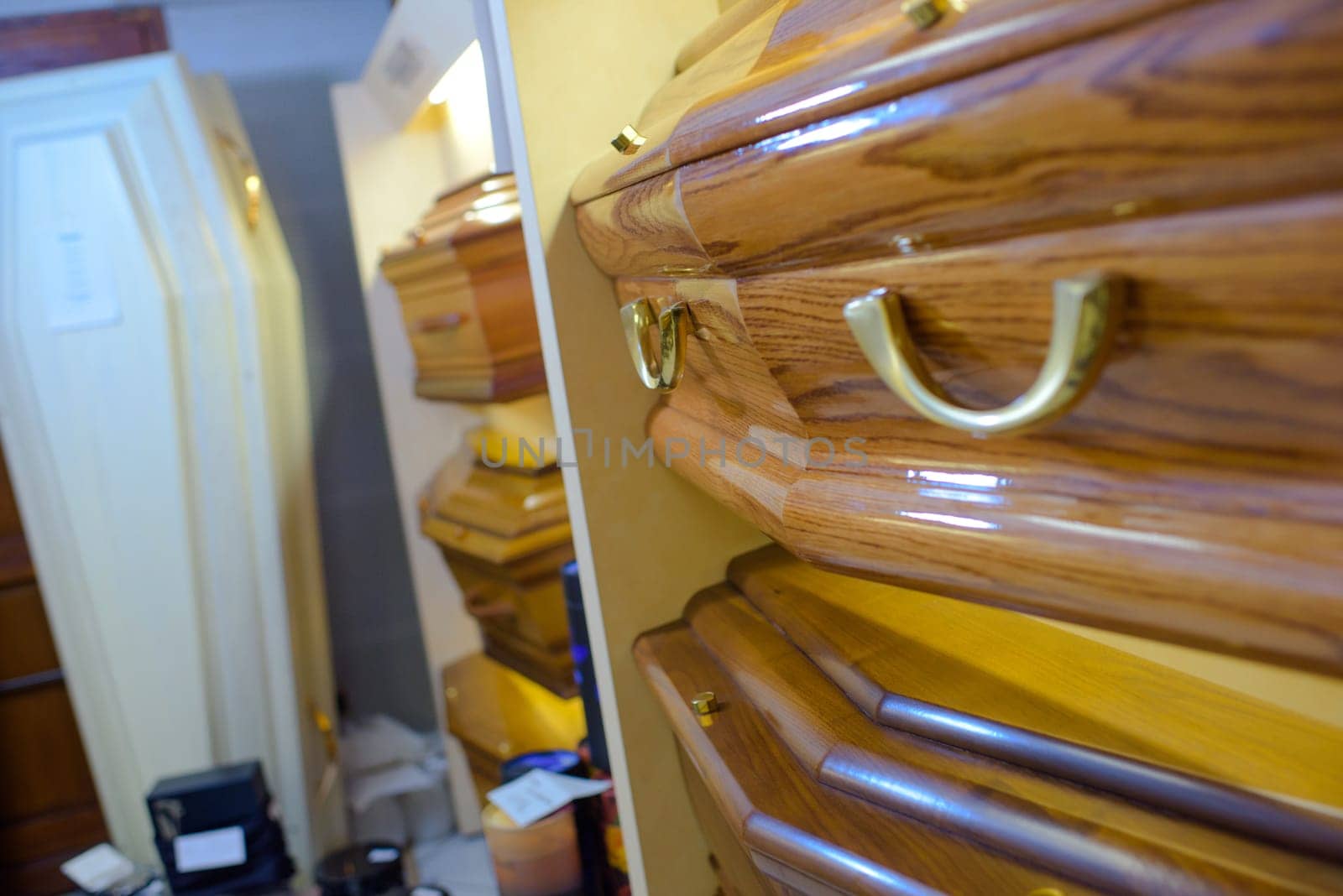 display of coffins