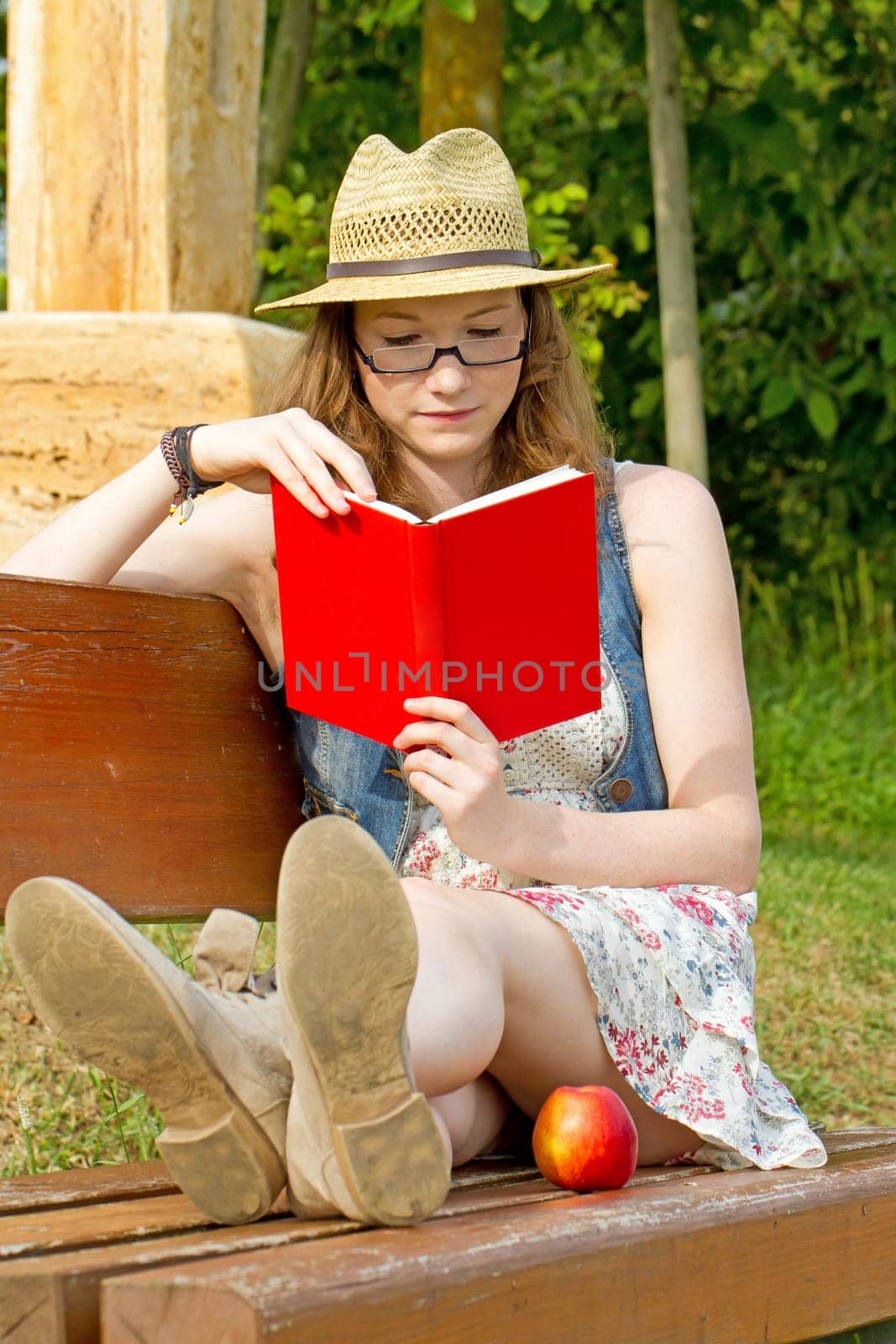 Young woman with book