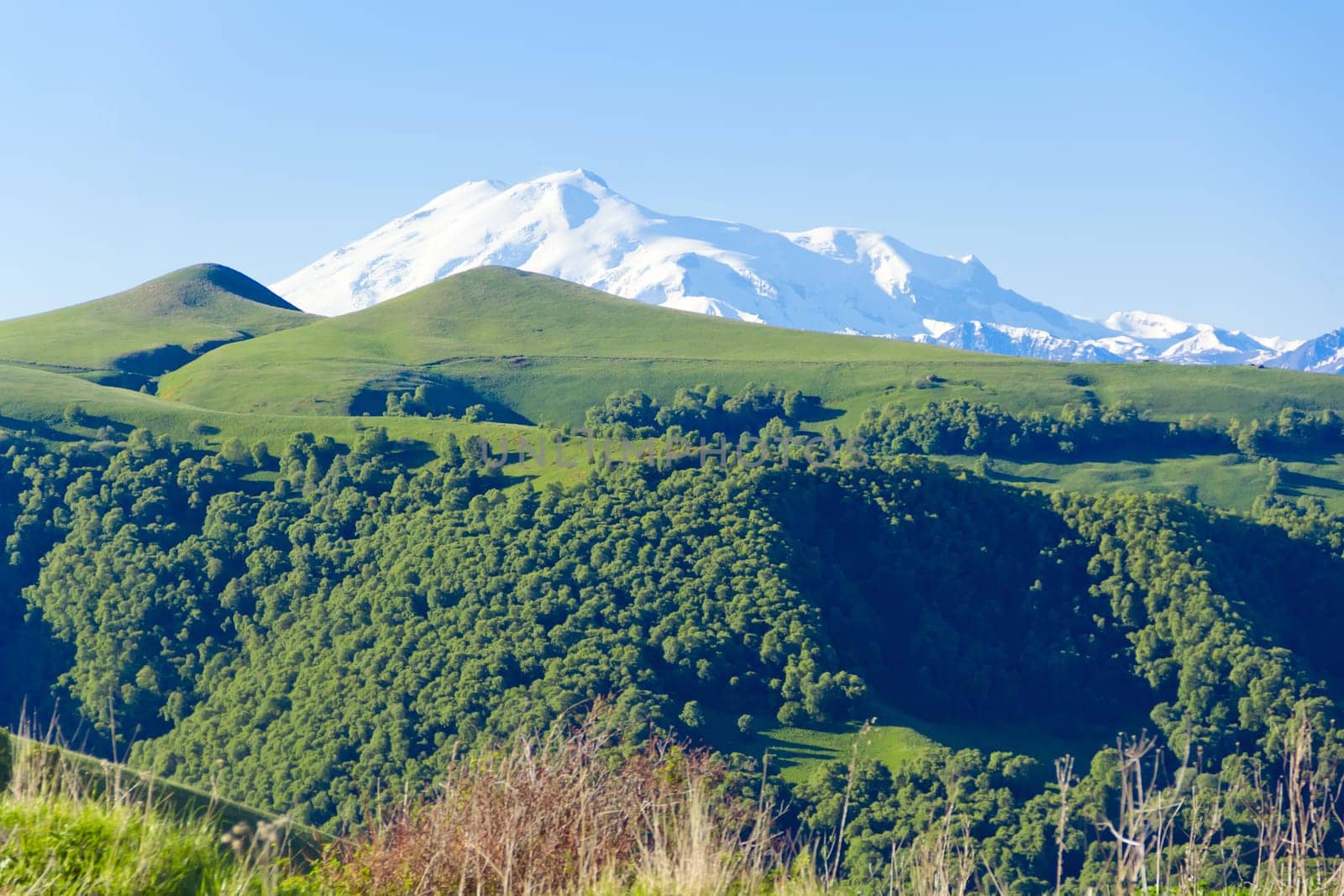 Landscape with highest top of the Europe Elbrus