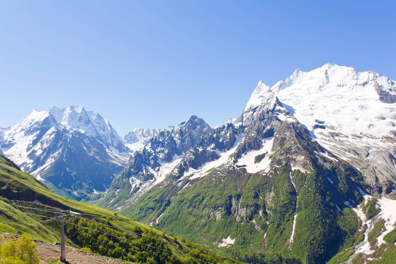 Landscape of mountains Caucasus region in Russia
