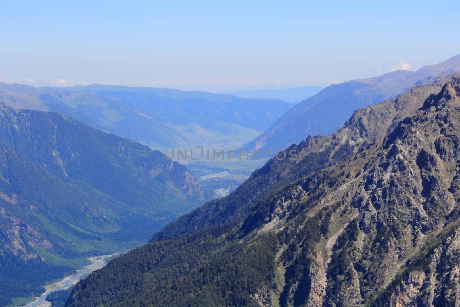 Image of beautiful landscape with Caucasus mountains