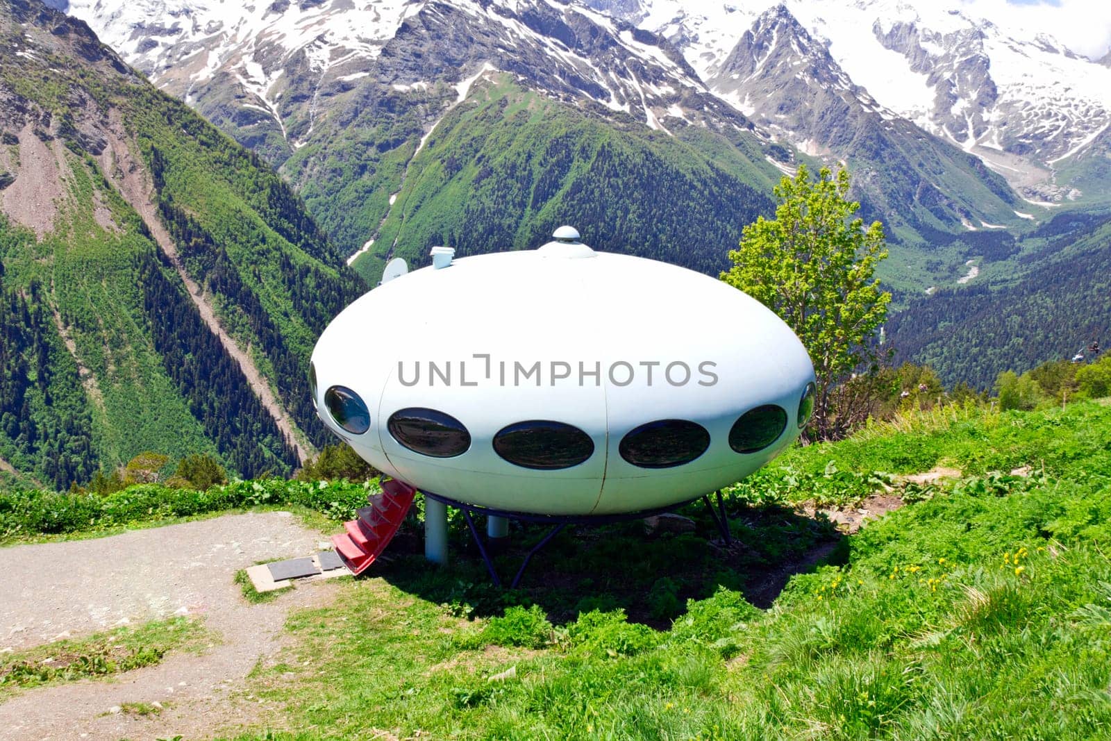 UFO hotel in Caucasus mountains Russia