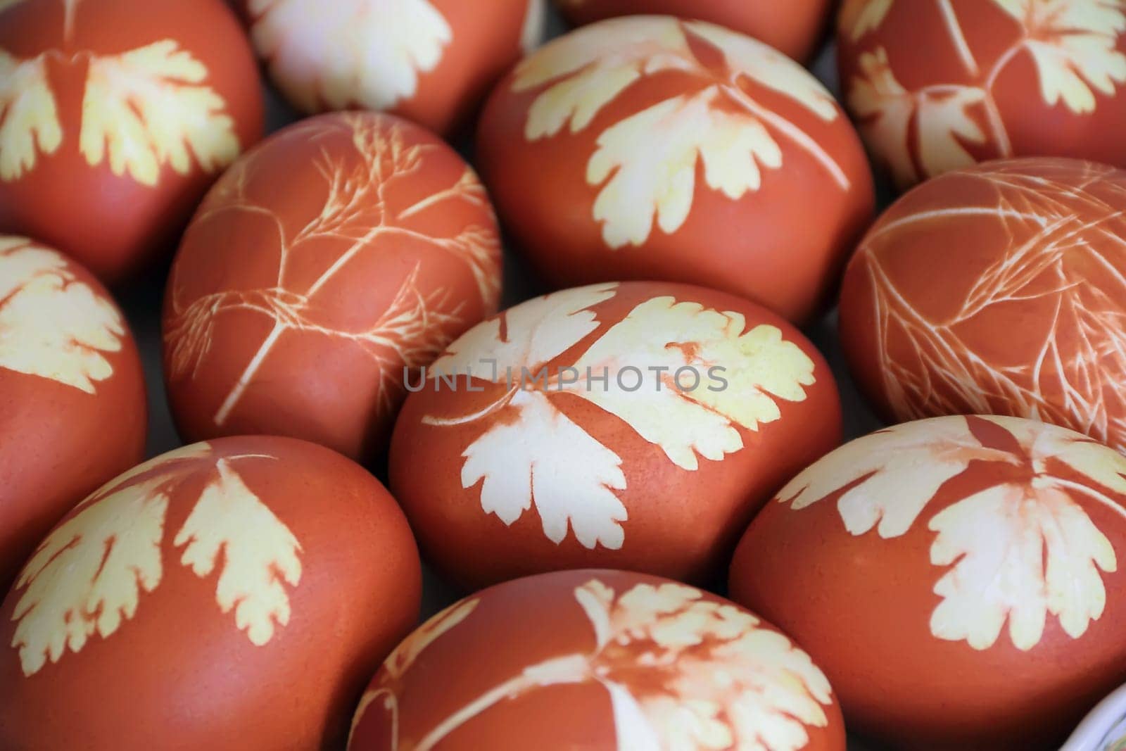 Image of a lot Easter colorful eggs