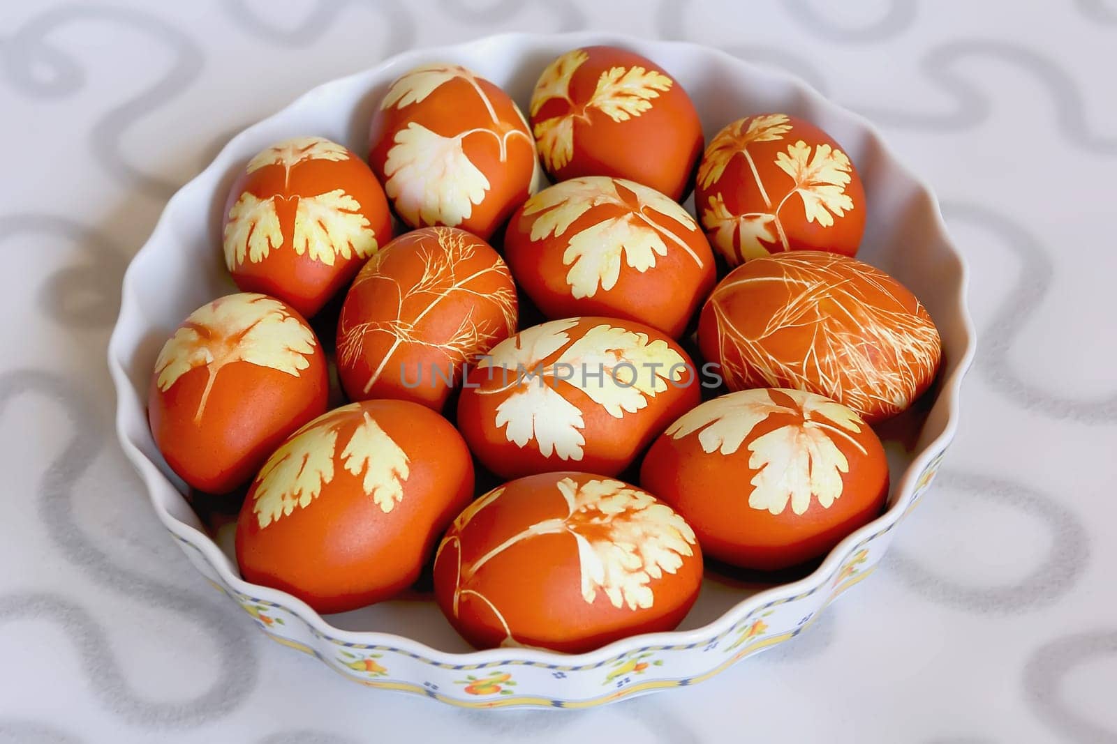 Image of a lot Easter colorful eggs
