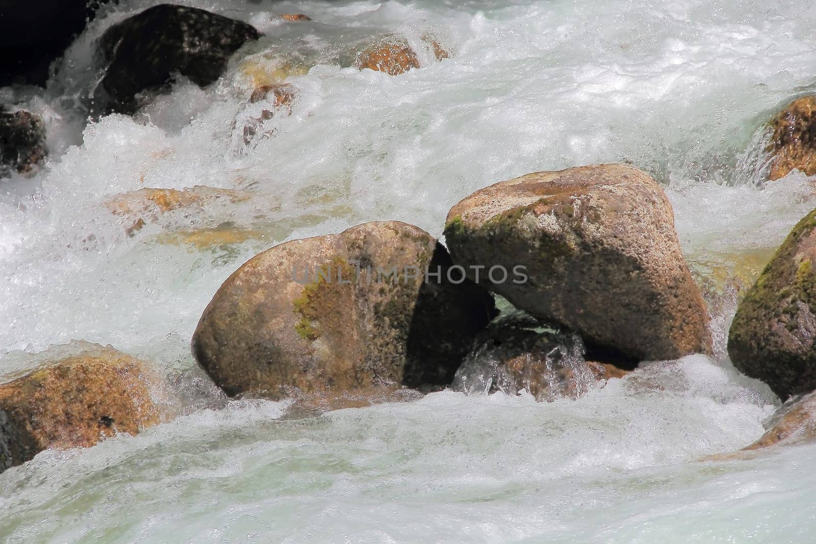 Image of water stream in mountain terrain