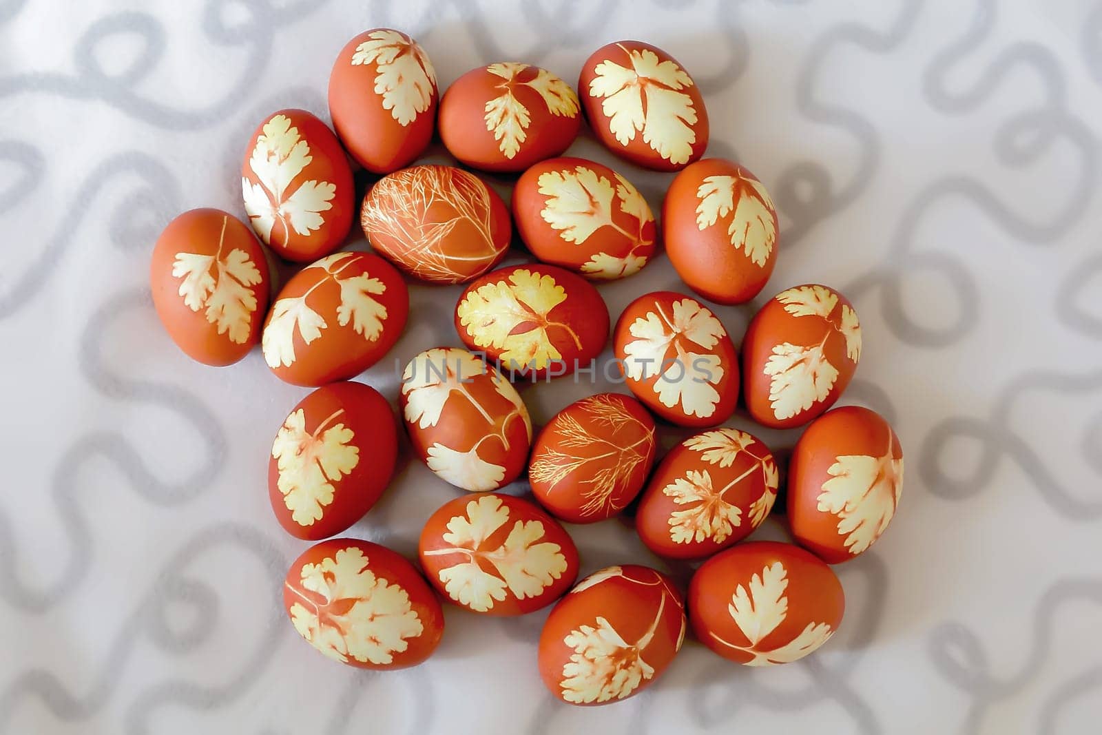 Image of a lot Easter colorful eggs