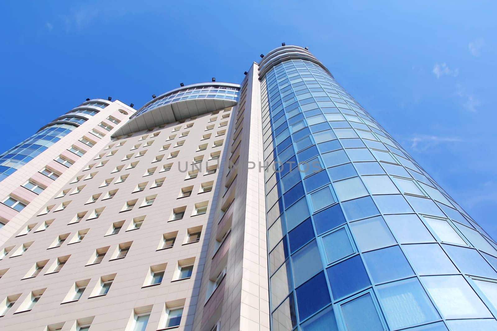 Image of skyscraper with blue sky Russia