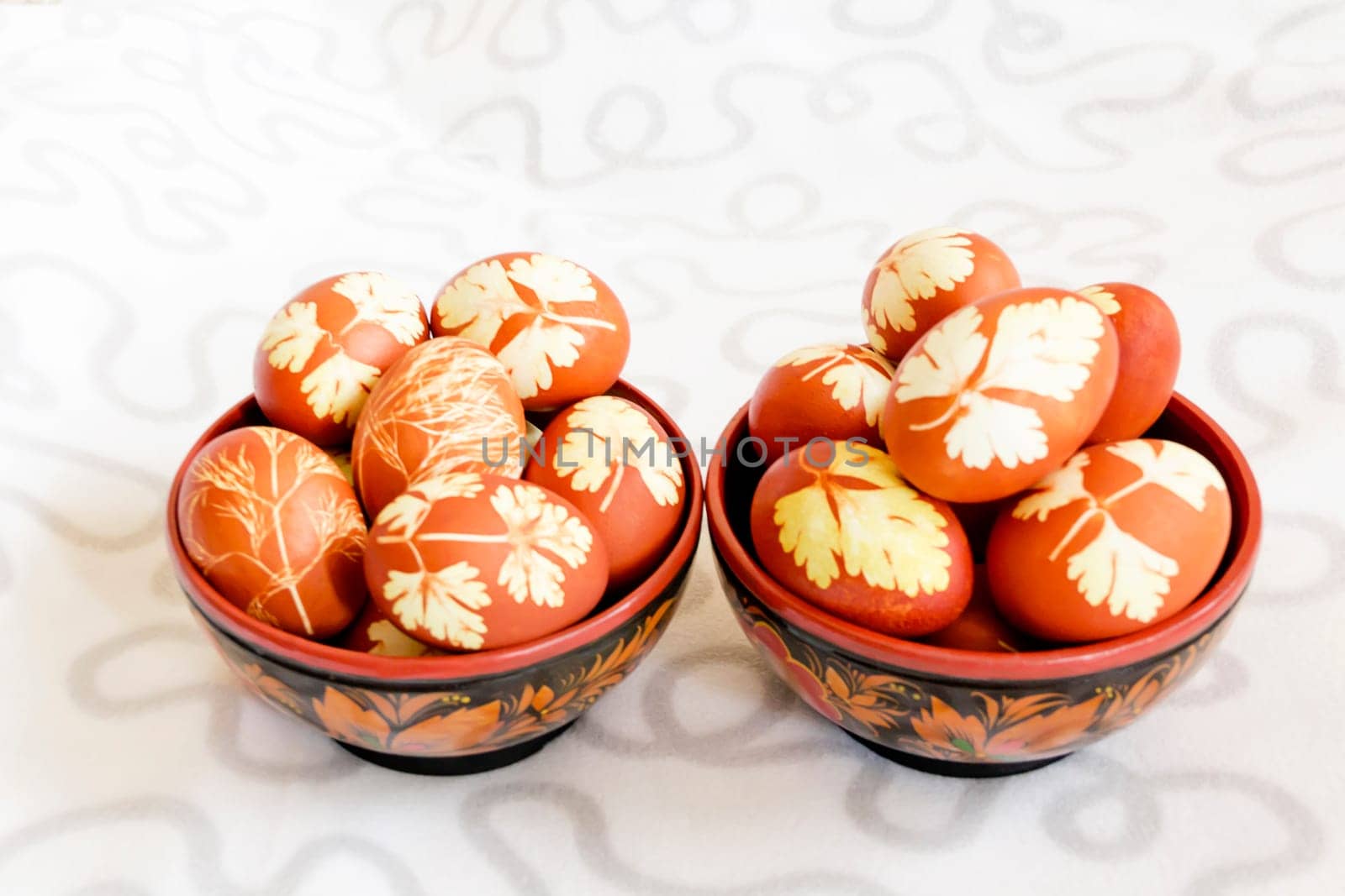 Image of a lot Easter colorful eggs