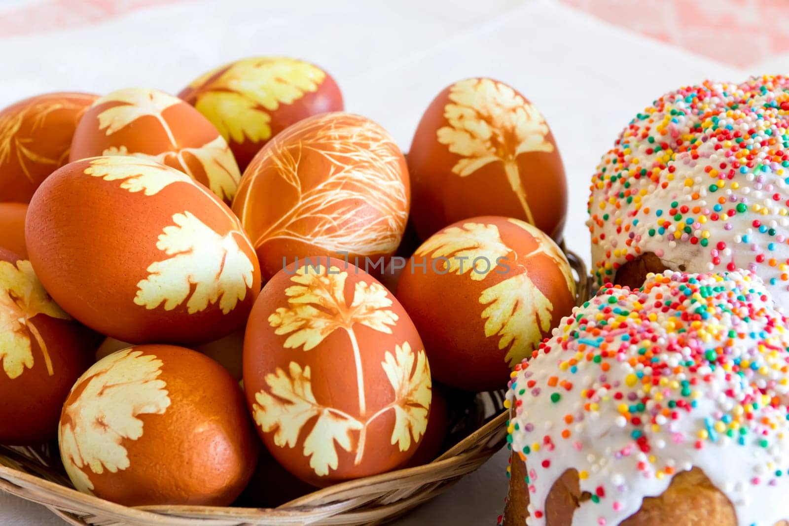 Image of Easter eggs and sugar pie