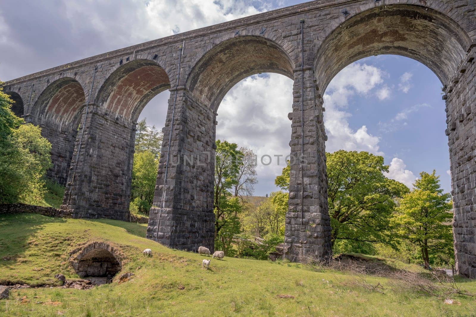 Dent Head viaduct set in the rural West Riding of Yorkshire