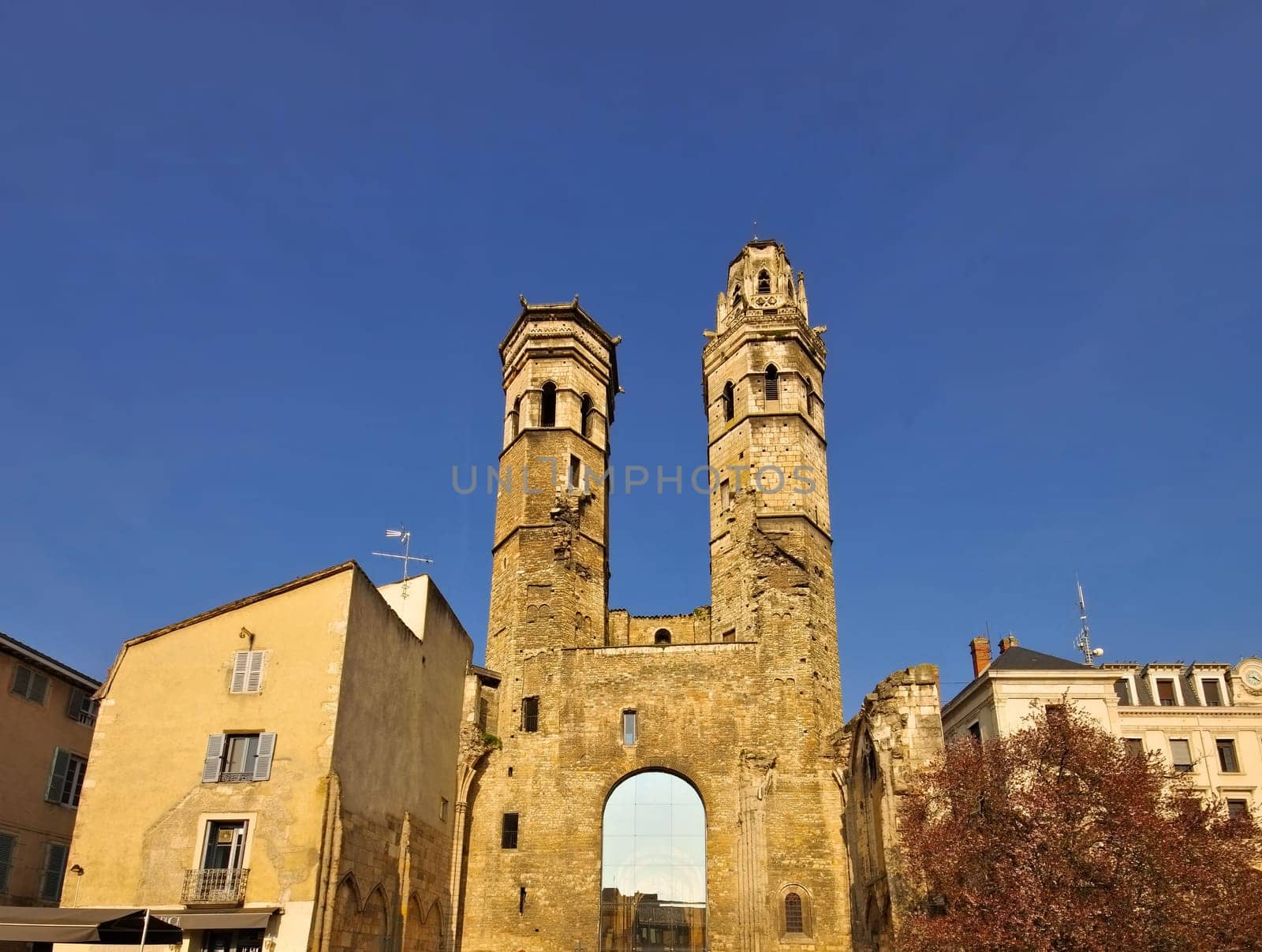 Macon Vieux-Saint-Vincent Cathedral,Burgundy France - Macon Vieux-Saint-Vincent cathedral in Burgundy,France