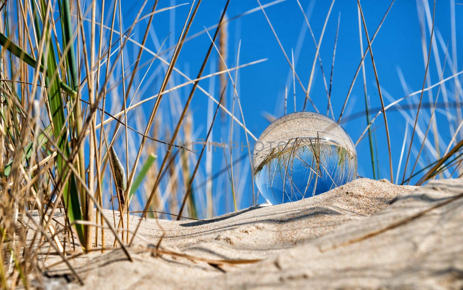 Crystal ball on the beach
