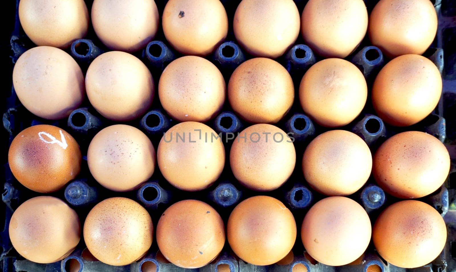 eggs top view in Farmer market  Luang Prabang, Laos..