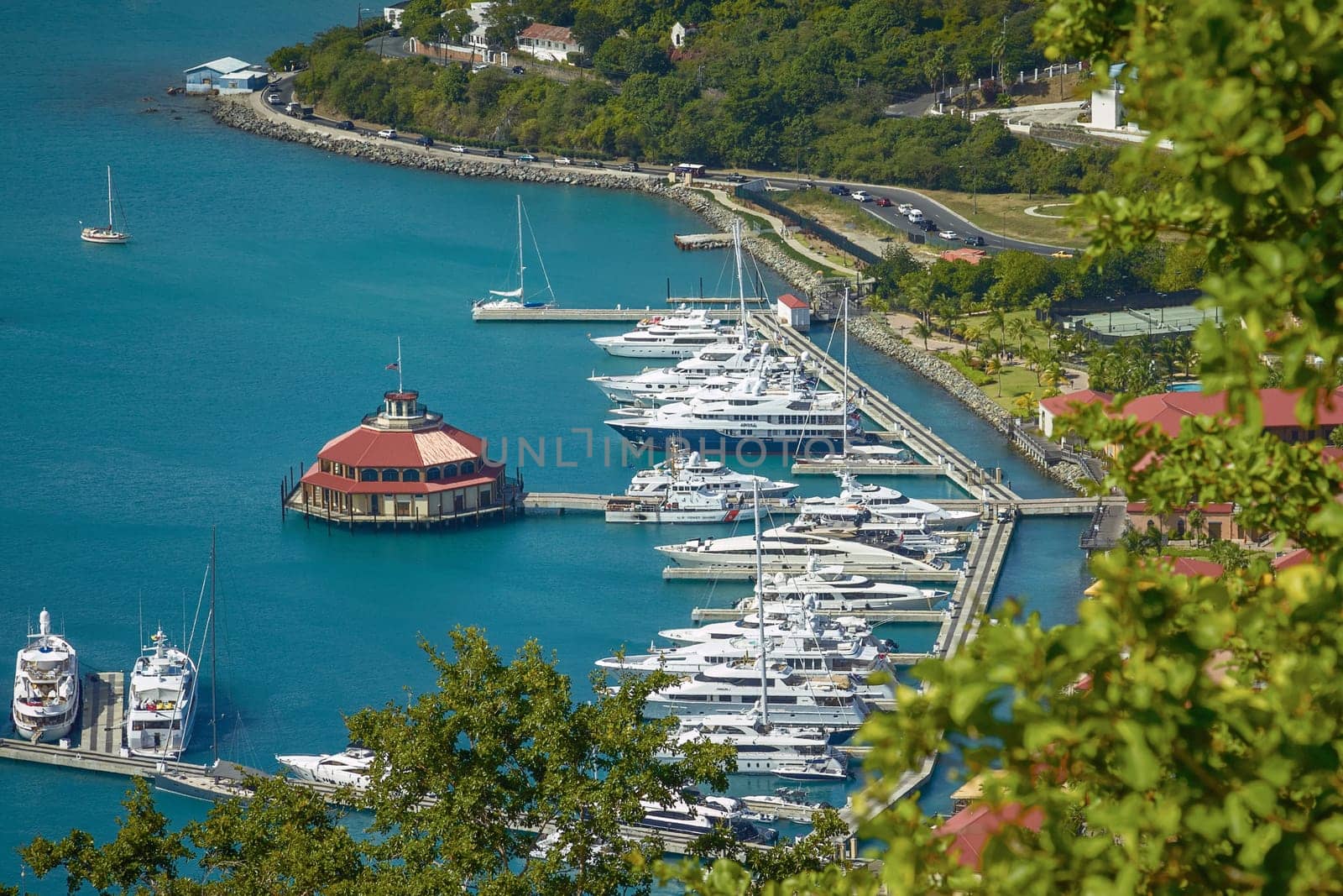 SAINT THOMAS, US VIRGIN ISLANDS - JANUARY 11, 2011: Bay and Port of St. Thomas in US Virgin Islands