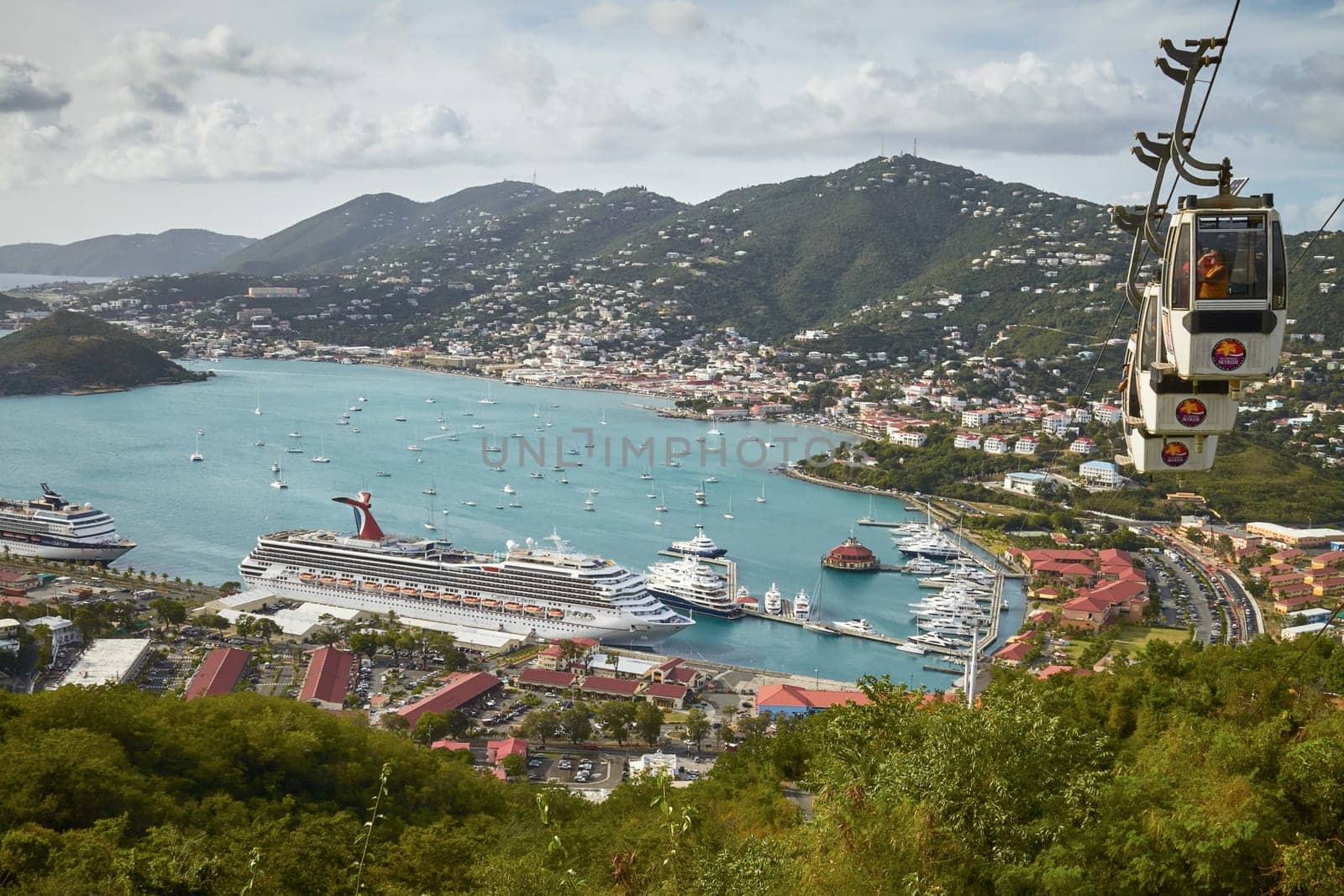 SAINT THOMAS, US VIRGIN ISLANDS - JANUARY 11, 2011: Bay and Port of St. Thomas in US Virgin Islands.