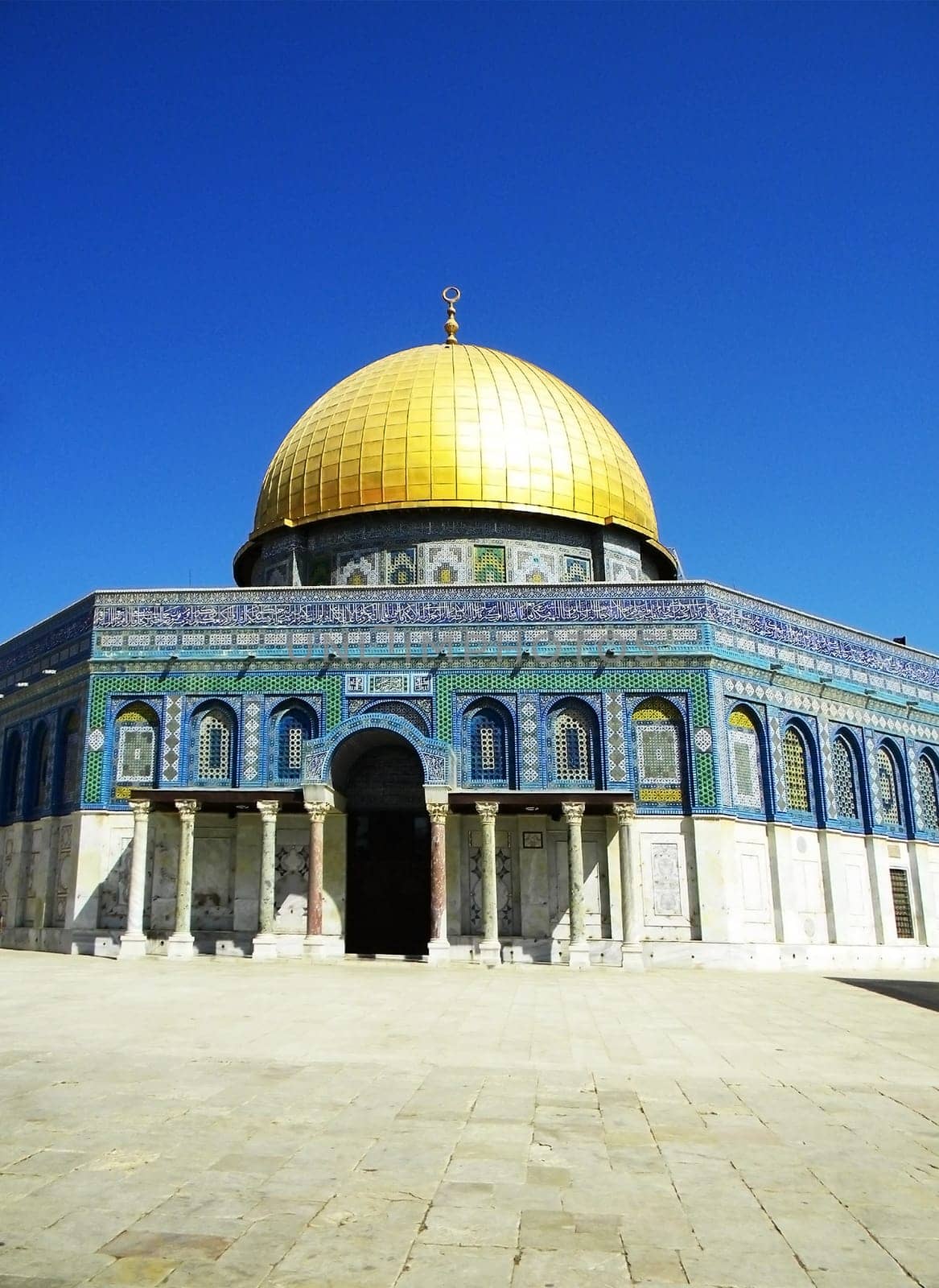 The Dome of the Rock Jerusalem Israel located on the Temple Mount.