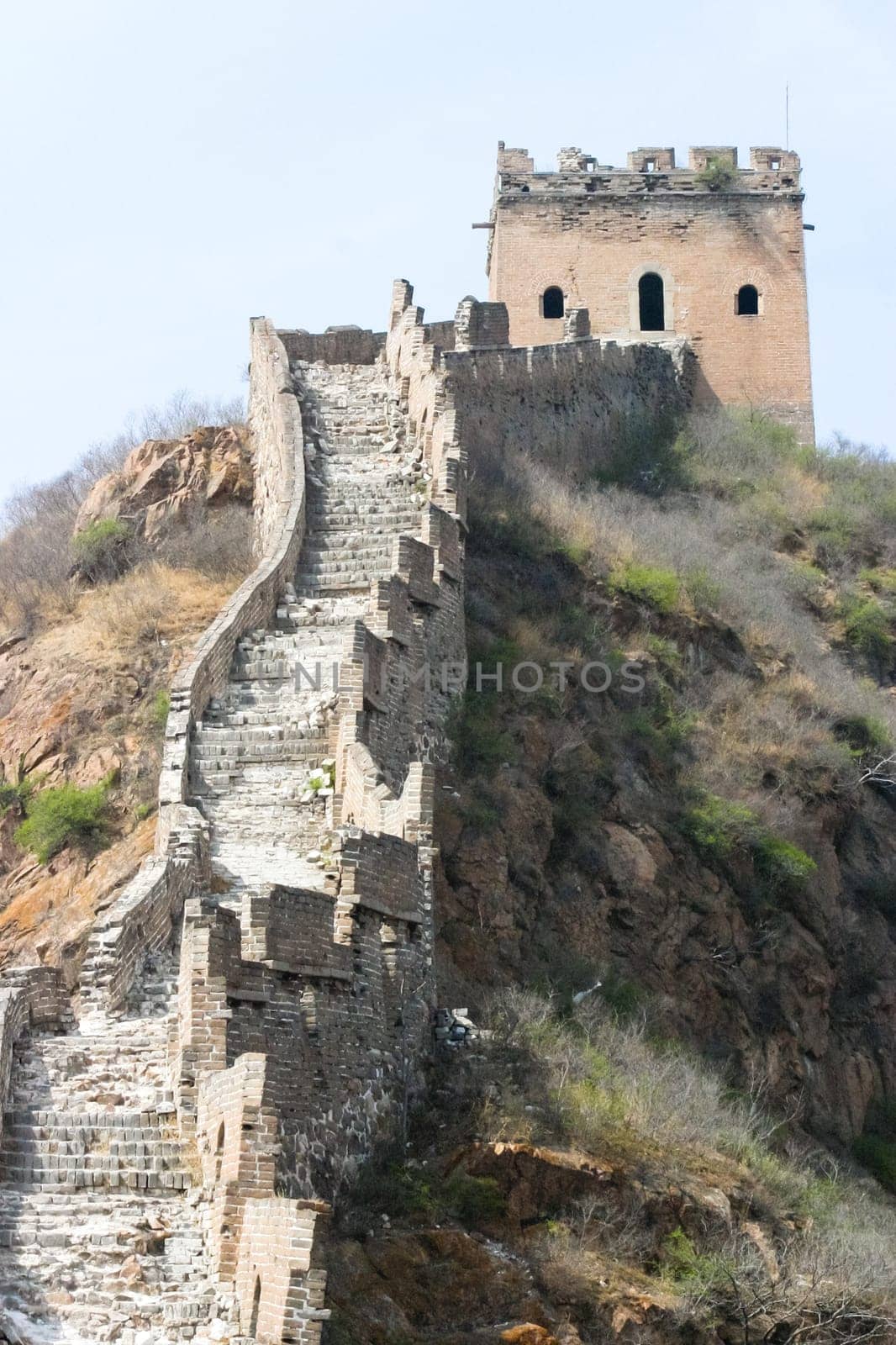 Great Wall of China near capital Beijing ( Jinshanling section )