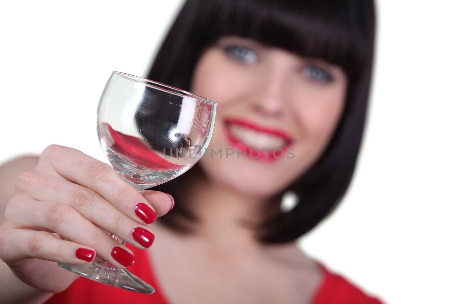Woman with wine glass