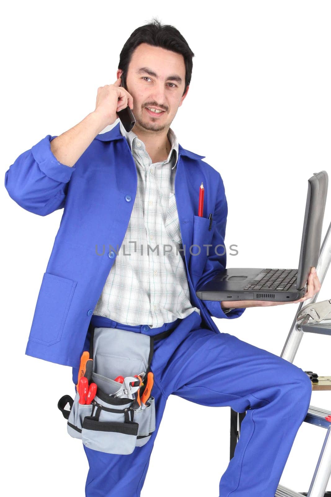 plumber with tools