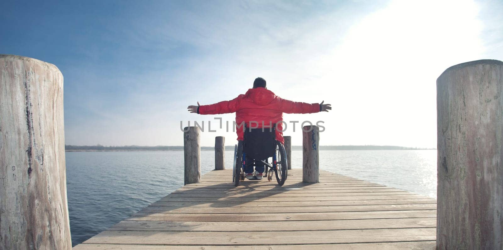in the morning at the lake