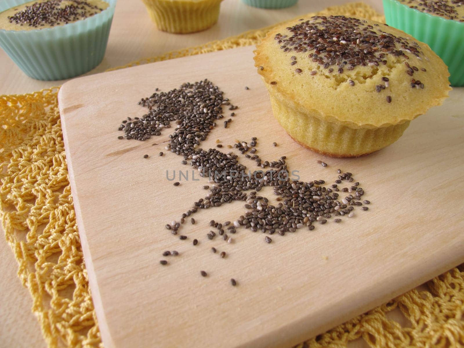 Cornbread muffins with chia seeds
