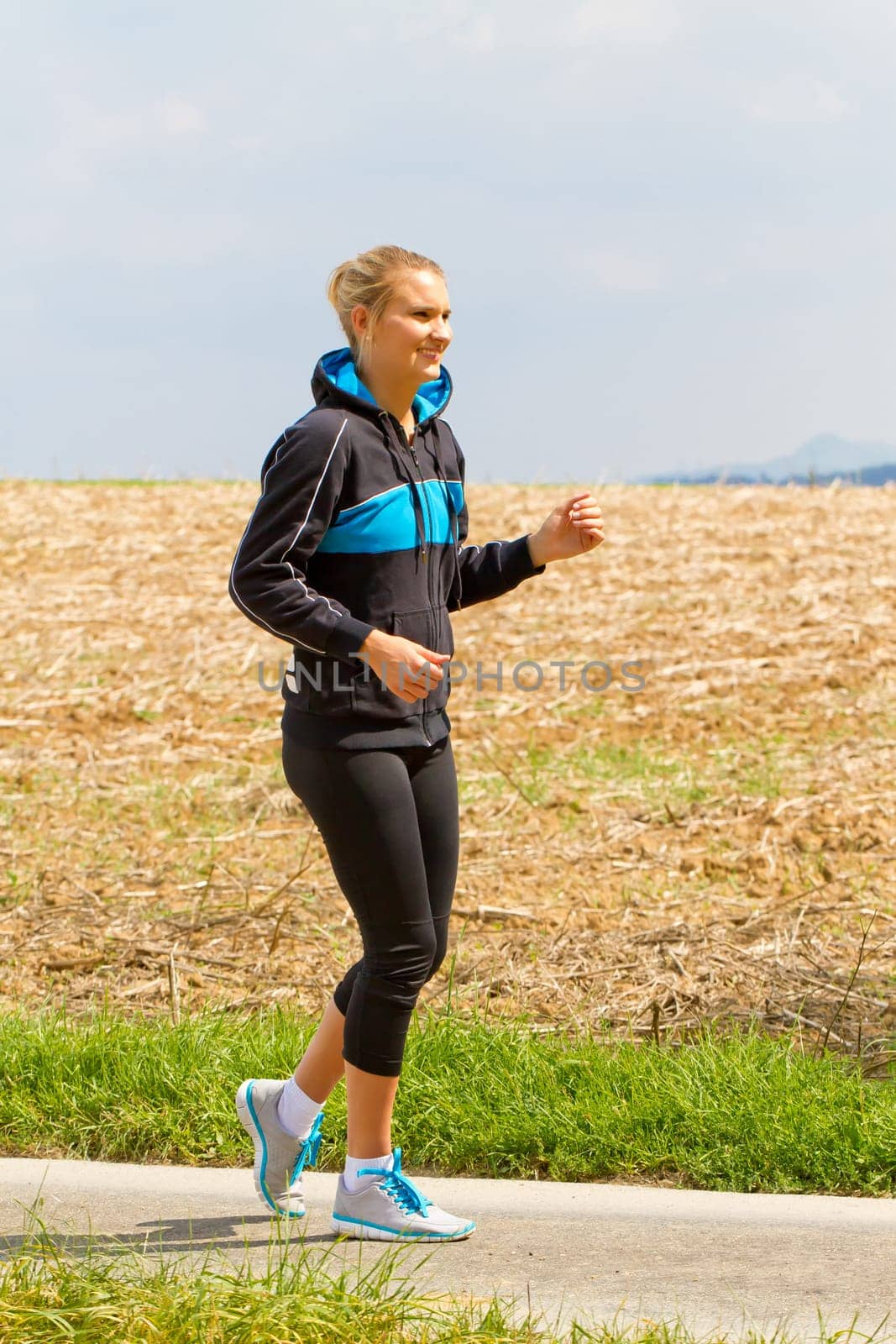 Young woman jogging