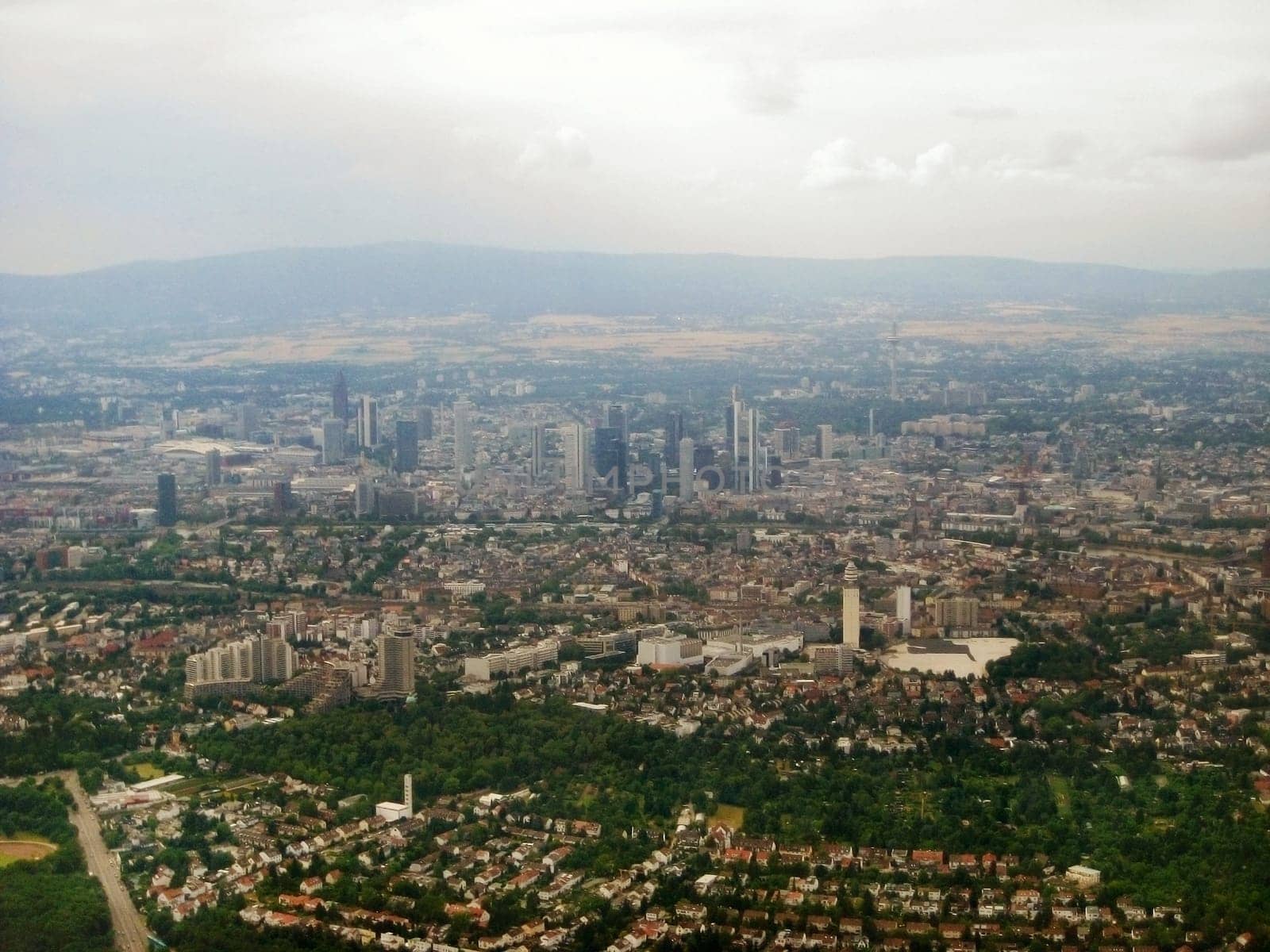 City of Frankfurt, Germany - aerial view