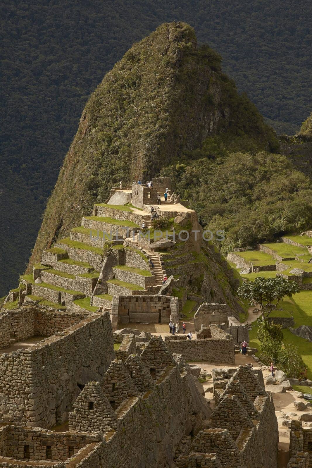 MACHU PICCHU, CUSCO, PERU - NOVEMBER 25, 2011: People Visiting Lost Incan City of Machu Picchu near Cusco in Peru. Peruvian Historical Sanctuary and UNESCO World Heritage Site.
