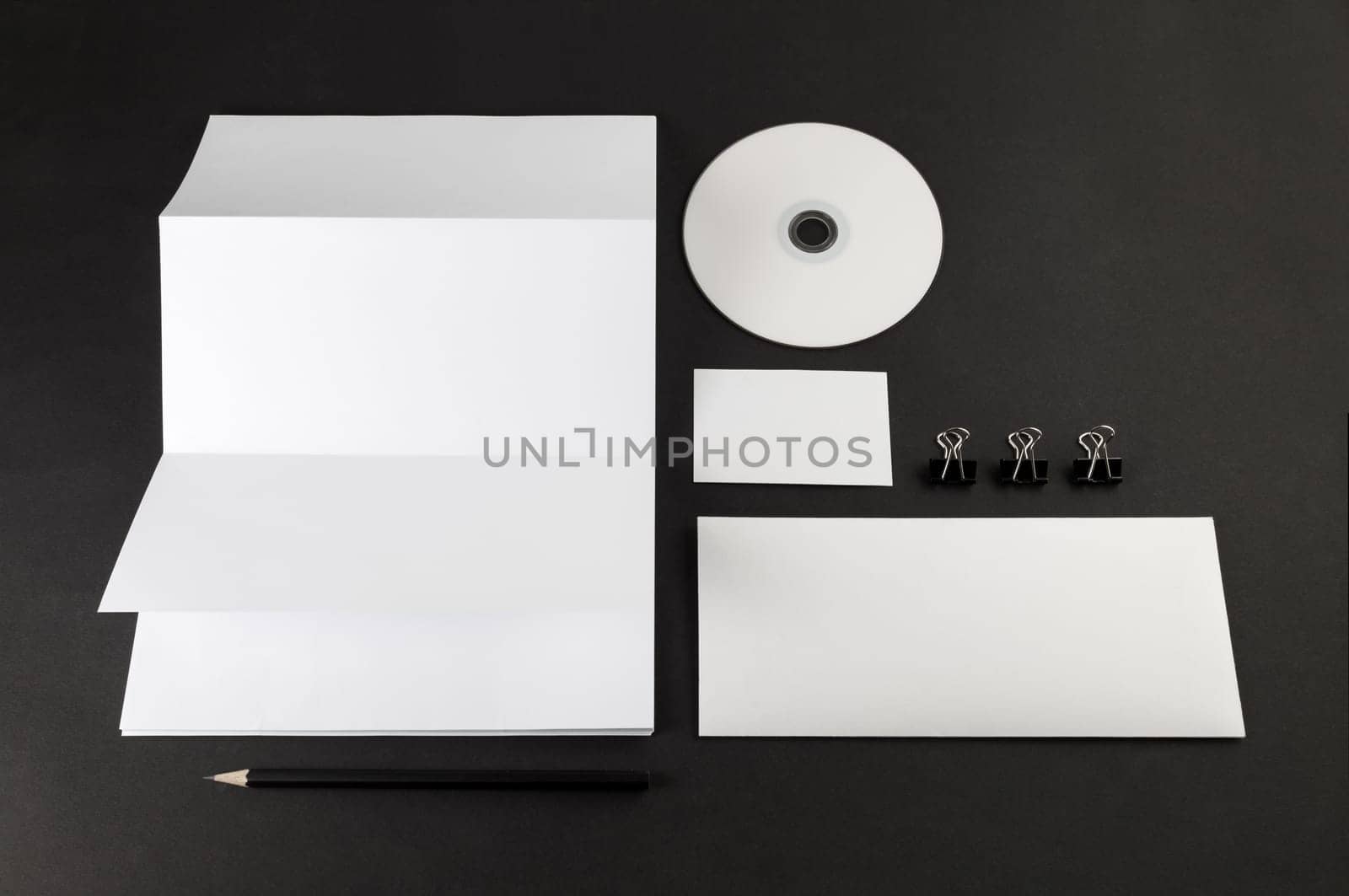 Template for branding identity for designers. Top view.