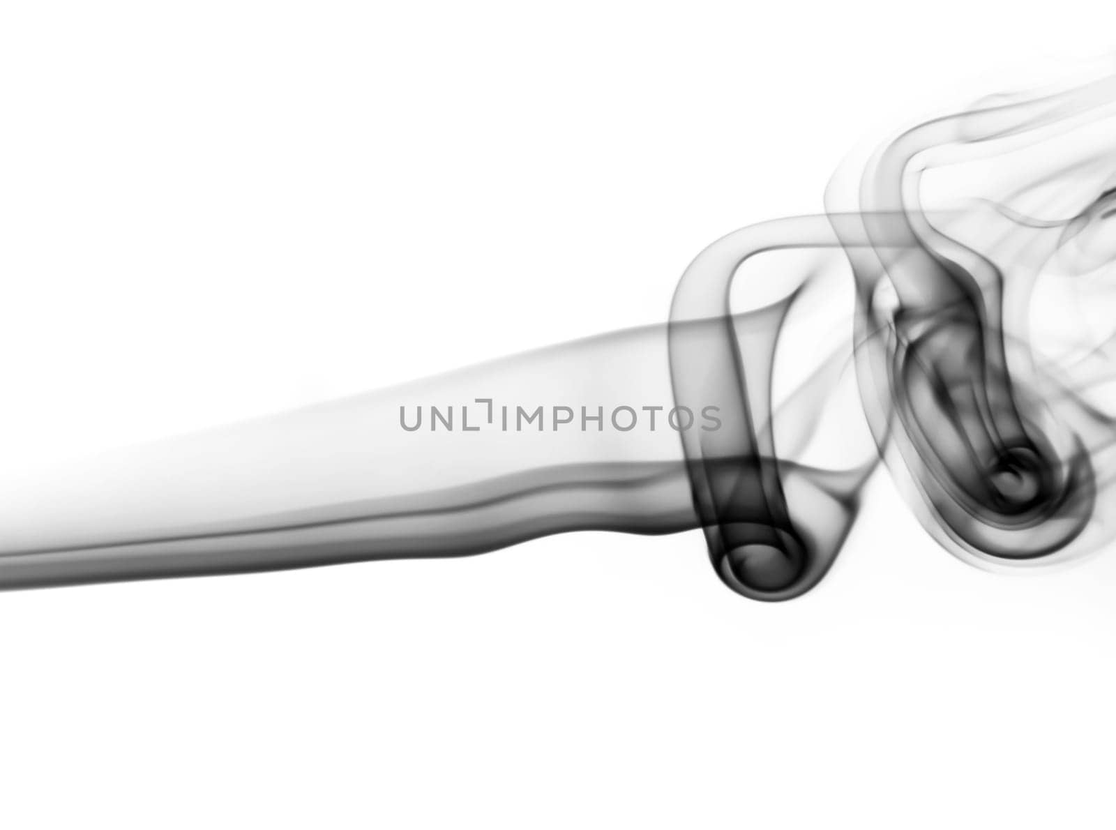 Abstract smoke isolated on white background. Studio shot.