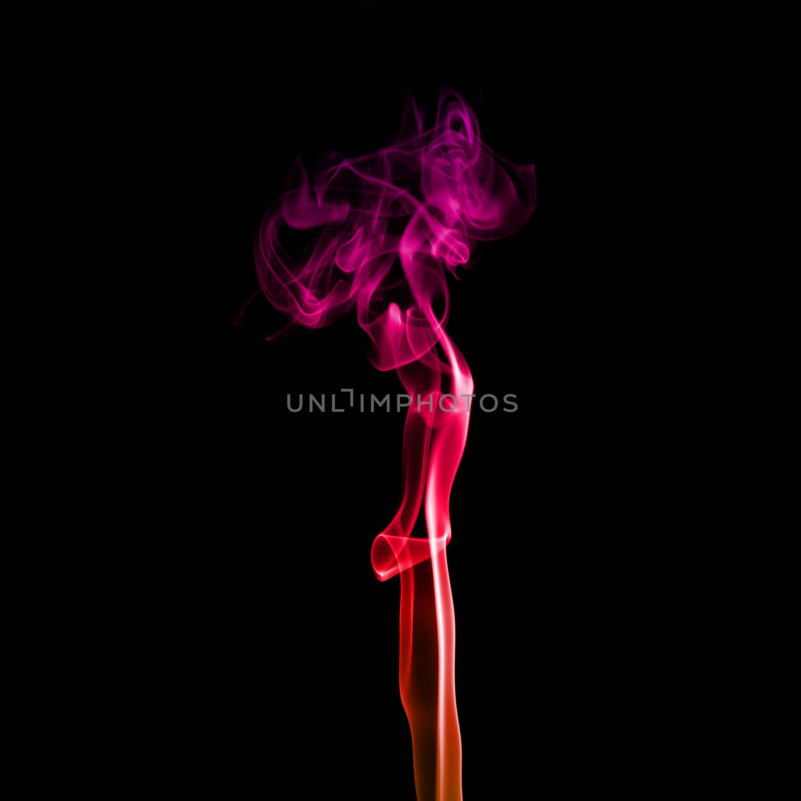 Abstract bright red smoke on a dark background.