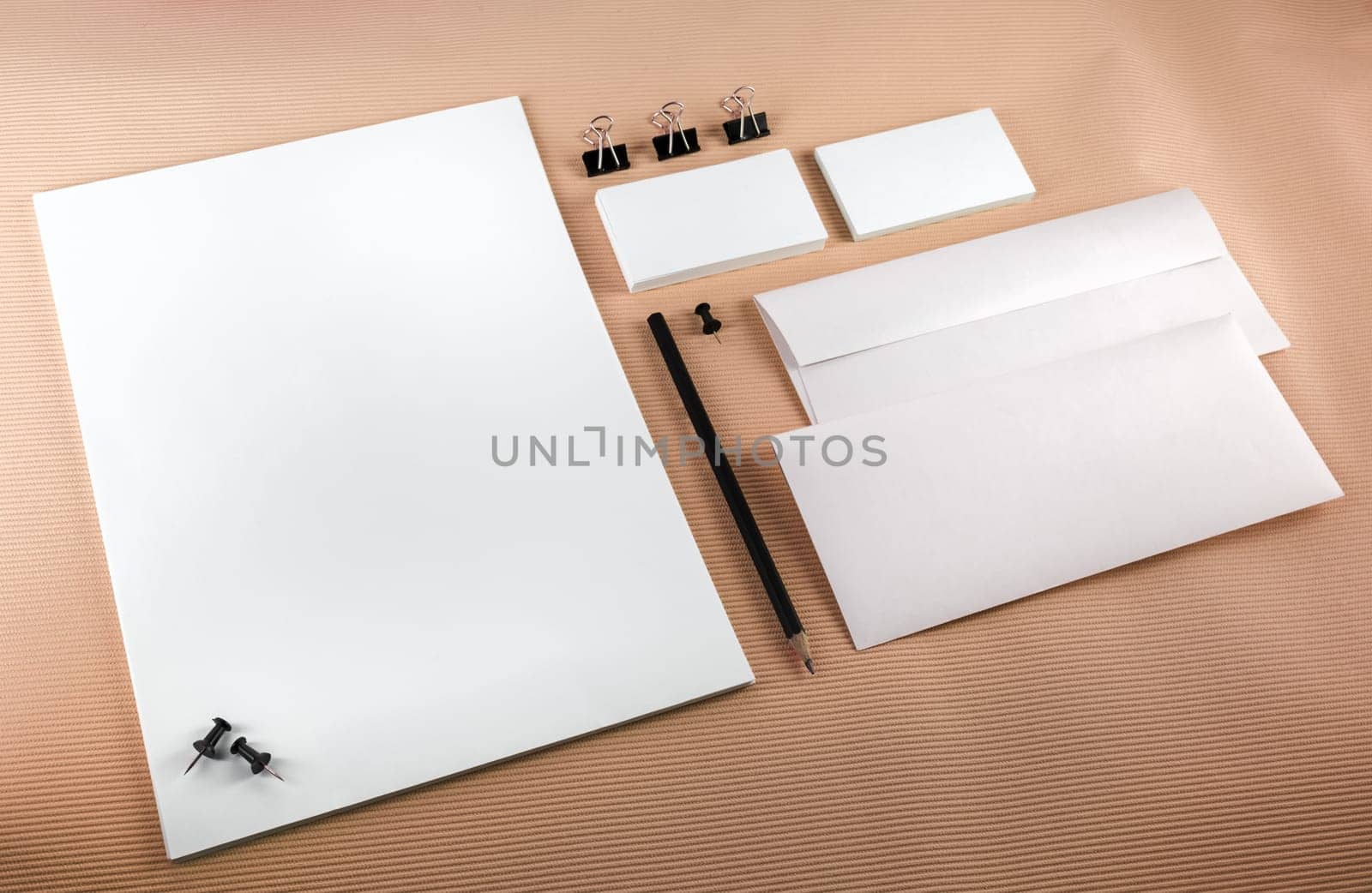 Template for branding identity for designers. Top view.