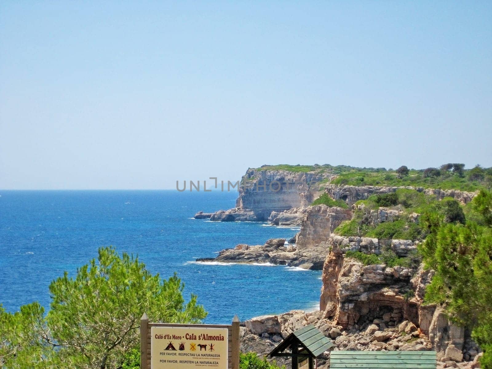 Cala s'Almonia / Calo d'Es Moro panorama, Majorca Spain