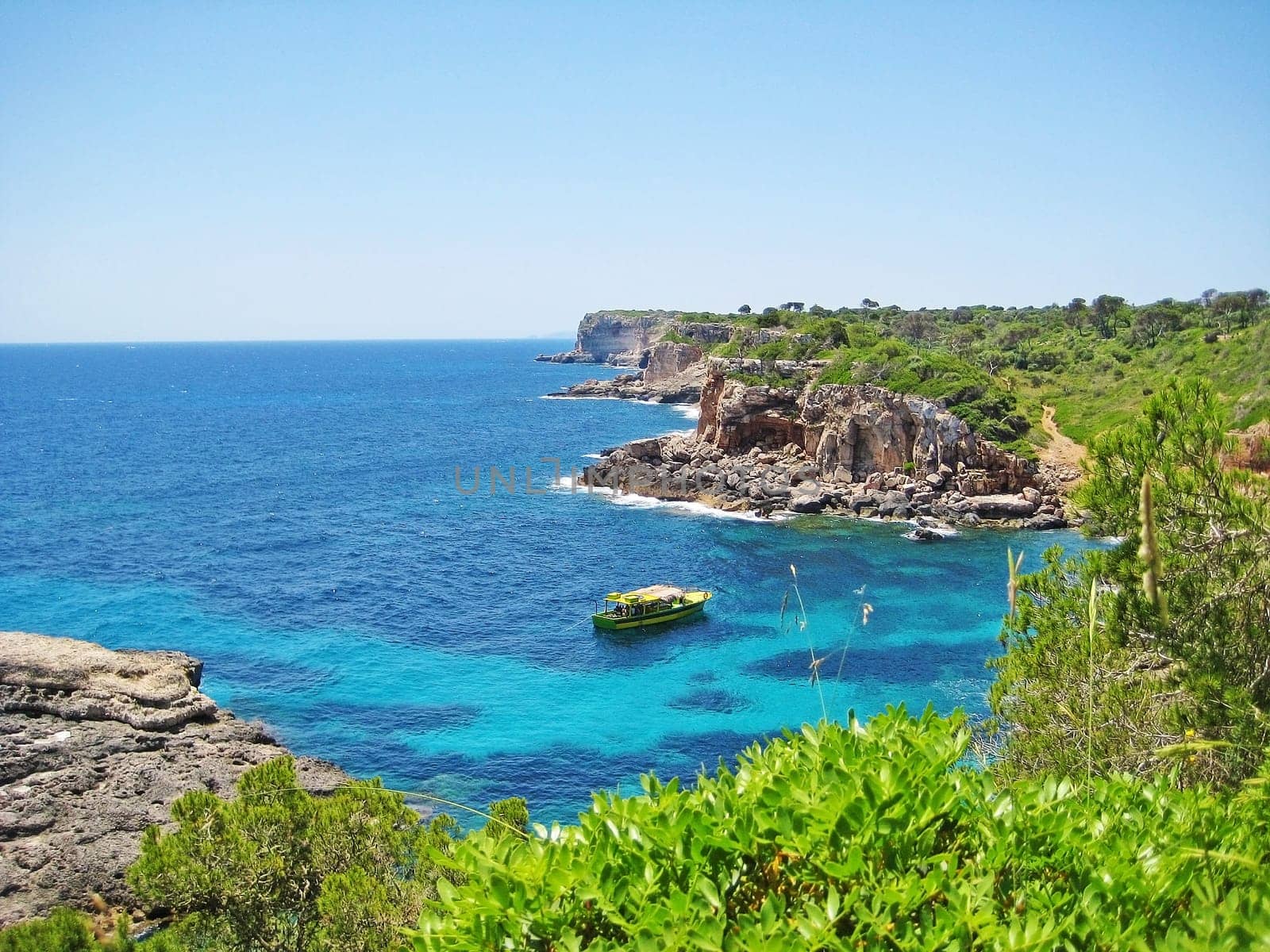 Cala s'Almonia / Calo d'Es Moro panorama, Majorca Spain