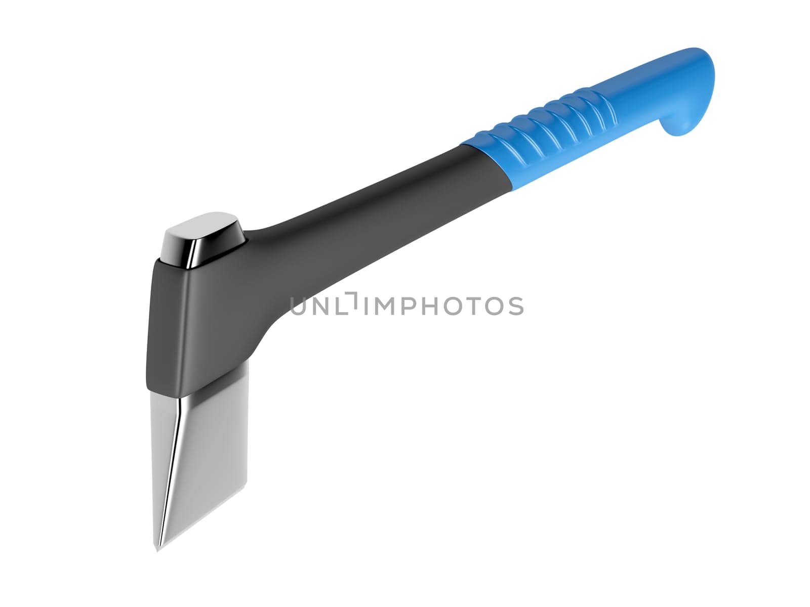 Axe with fibreglass handle isolated on white background