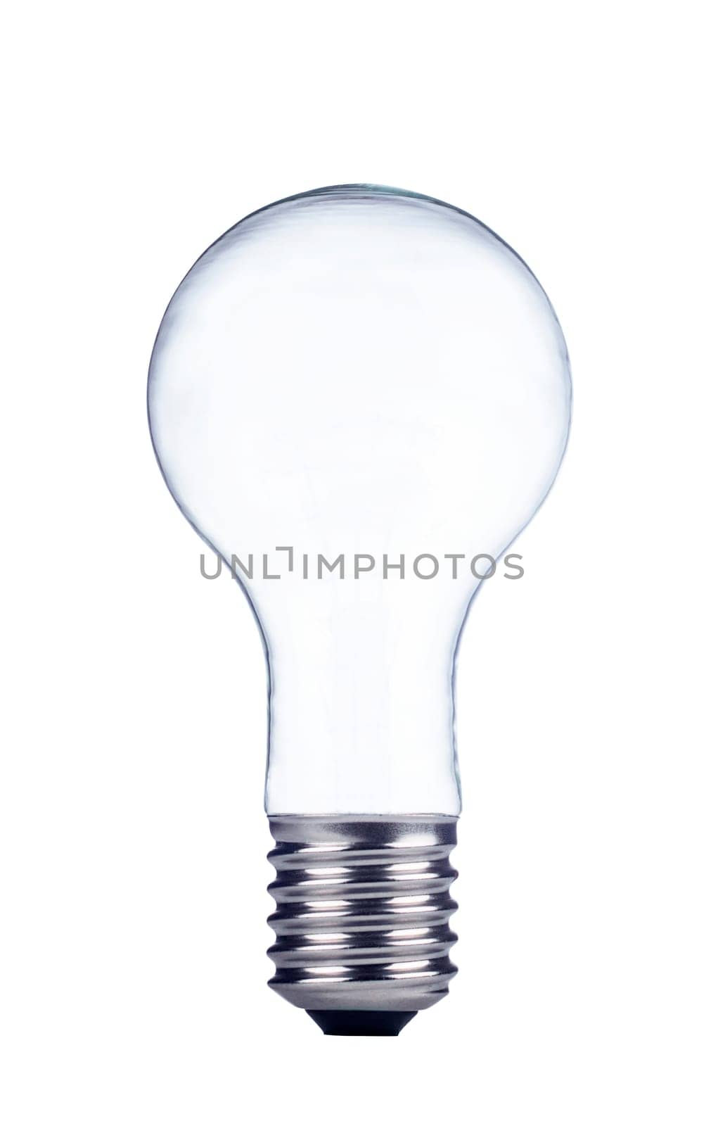 Empty light bulb isolated on white background