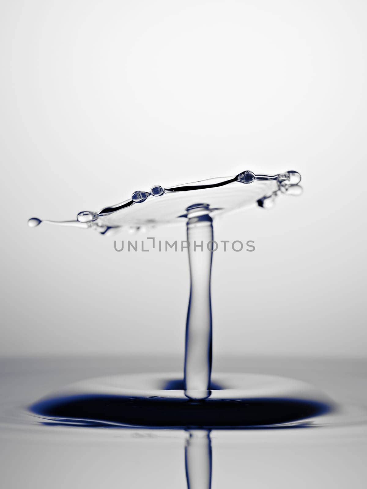 Water Drop Collision Macro, Black and White