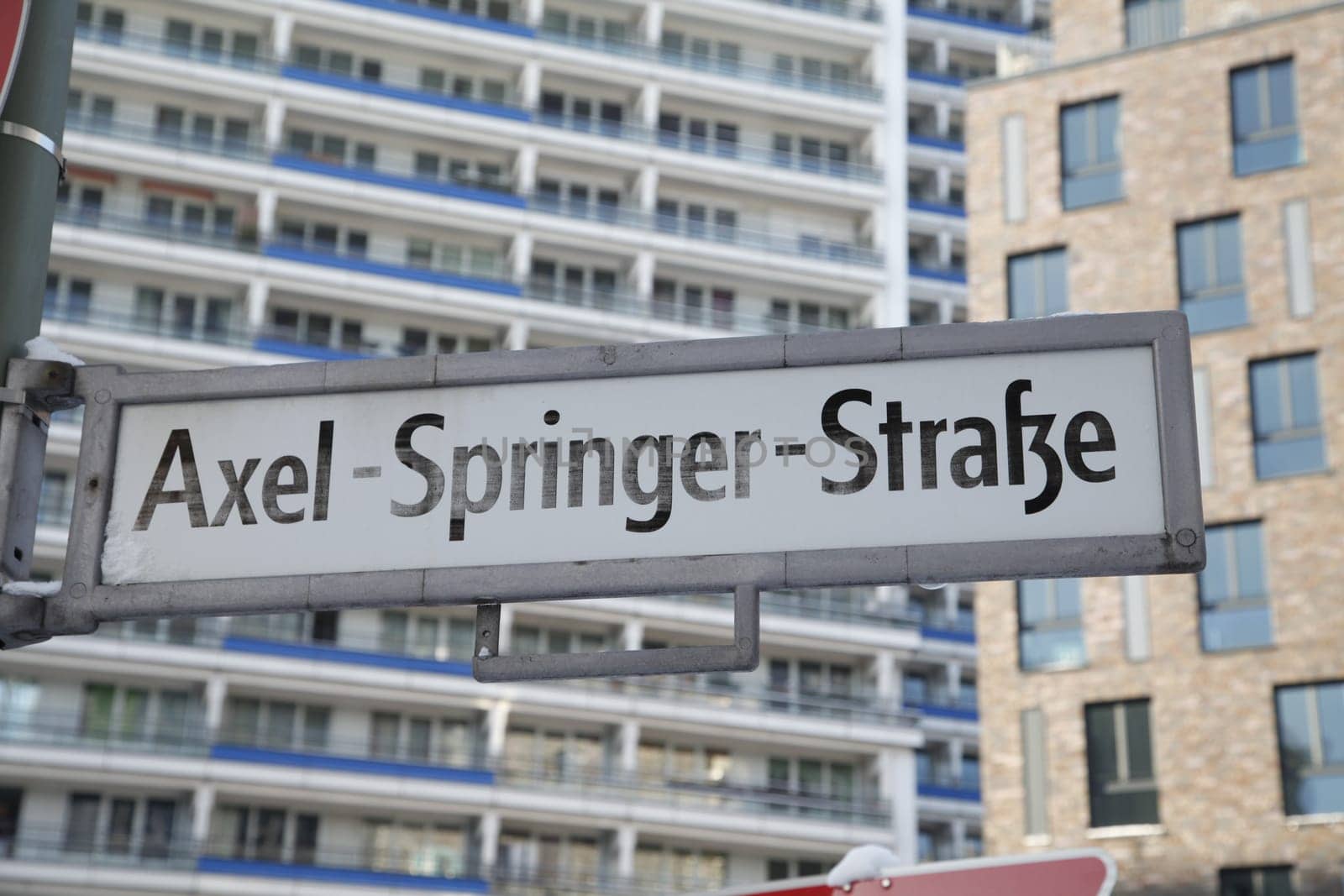 axel-springer straße road sign in berlin