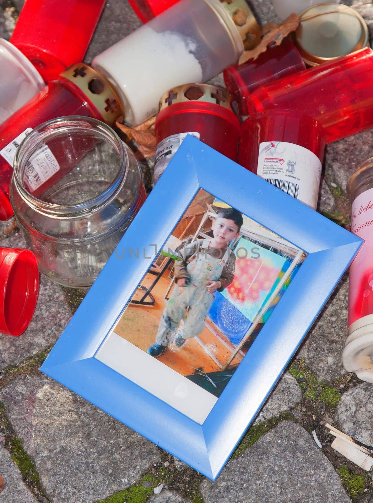 Commemoration of Elias and Mohamed at lageso,State Office for Health and Social Affairs,in Berlin,Turmstrasse,The 32-year-old Silvio S. (alleged perpetrator) is said to have kidnapped and killed Elias (6) from Potsdam and the refugee child Mohamed (4)