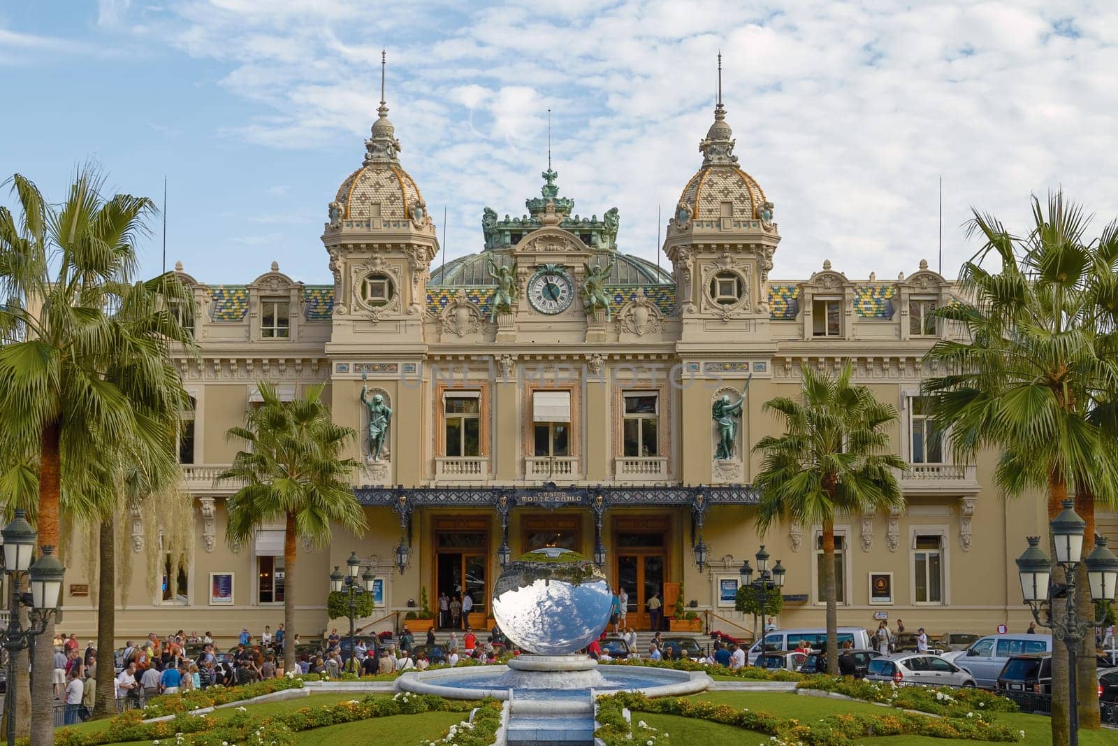 MONTE CARLO, MONACO - OCTOBER 2, 2010: People Gathering in Front of the World Famous Grand Casino of Monte Carlo in Monaco.