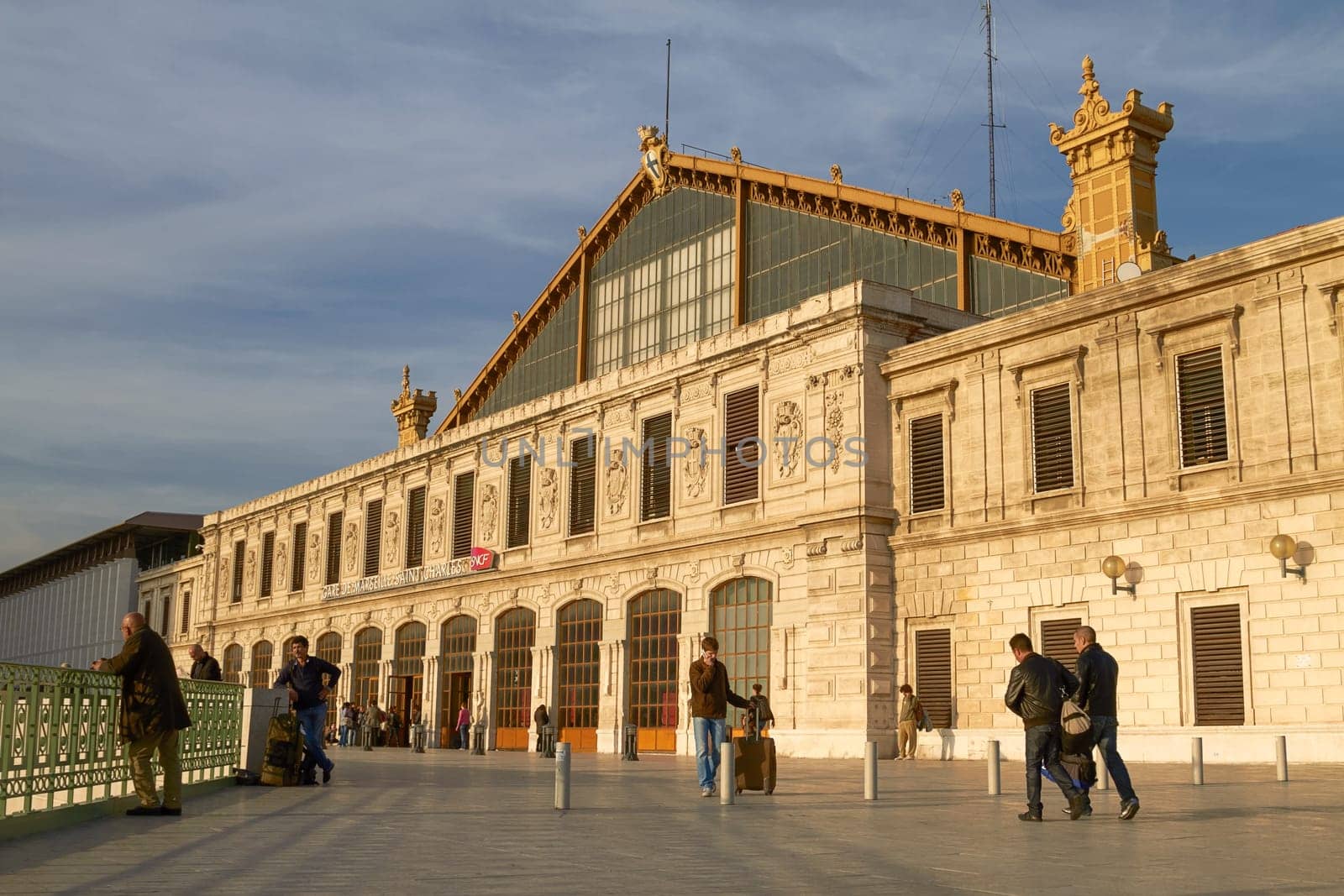 MARSEILLE, FRANCE - OCTOBER 21, 2010:  People Arriving to Saint Charles Train Station in Marseille, France
