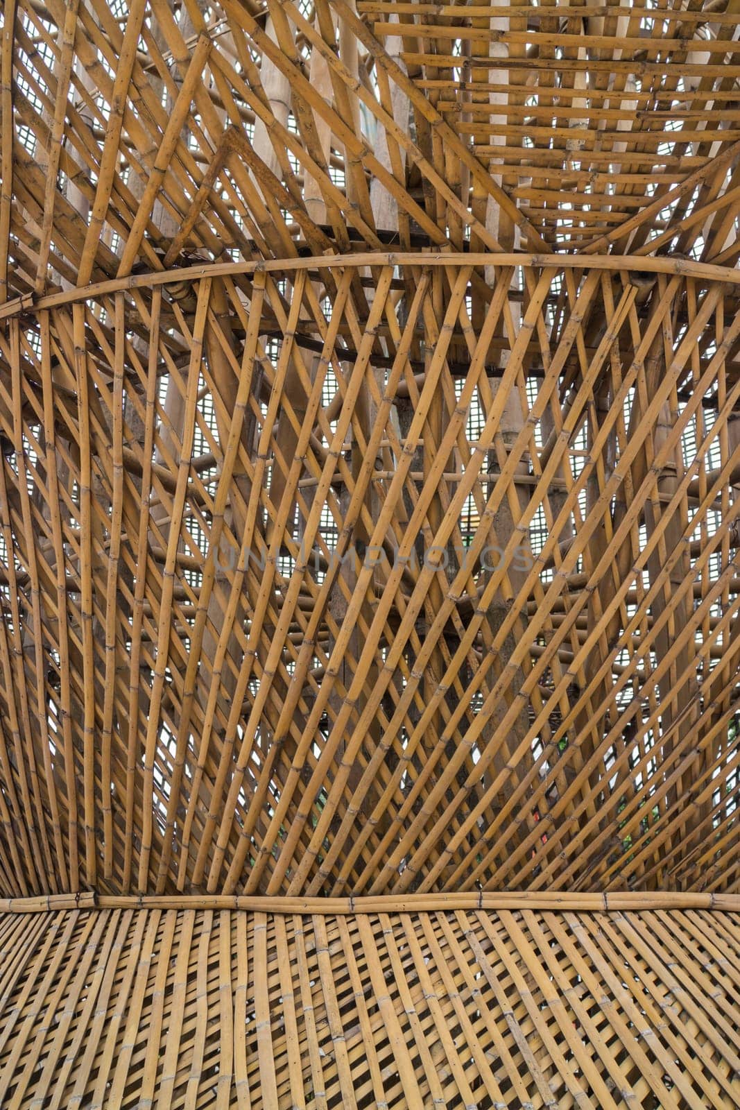 Dry bamboo of wall exterior, stock photo