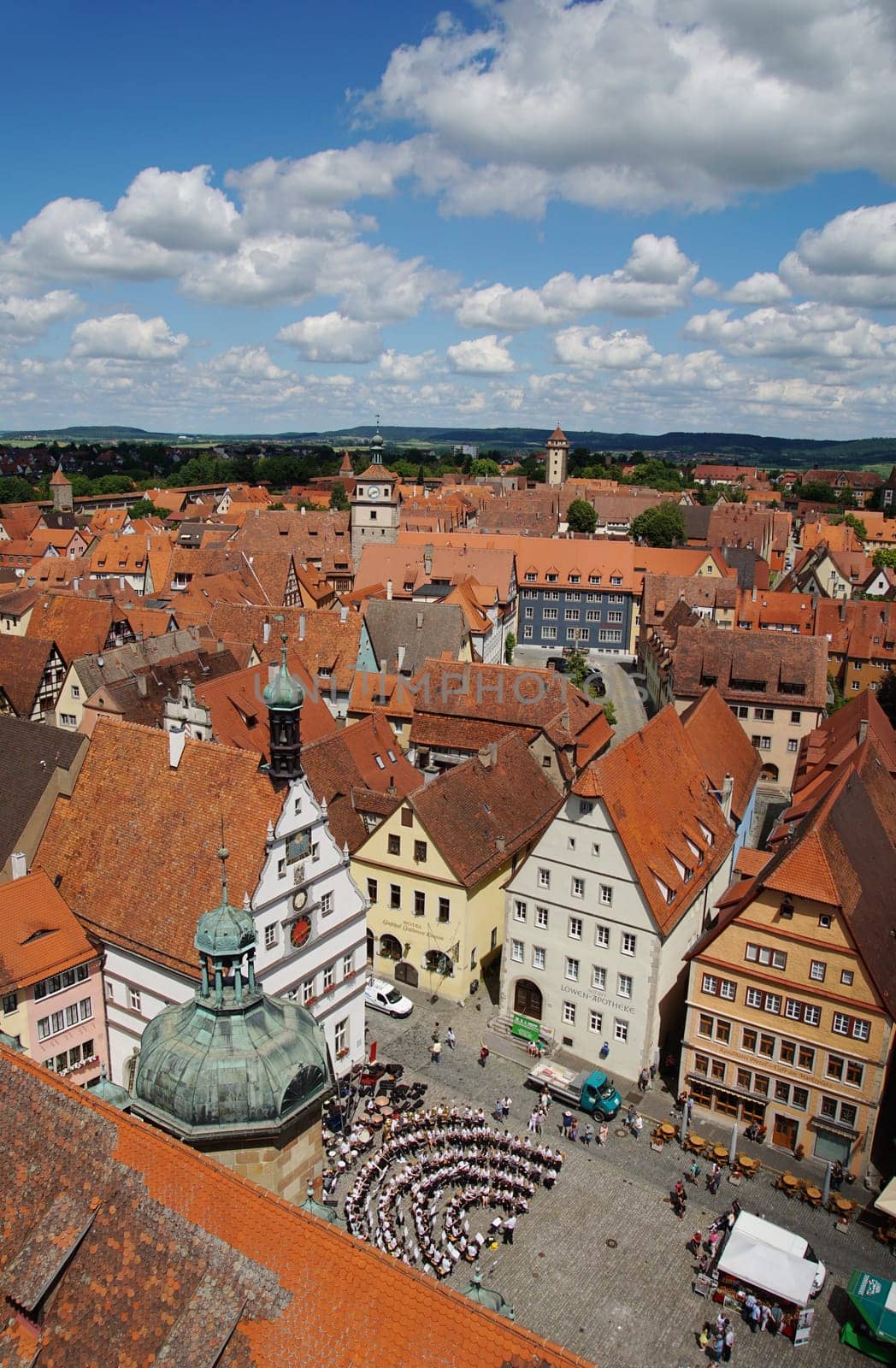 City view from the Rothenburg Town Hall Tower