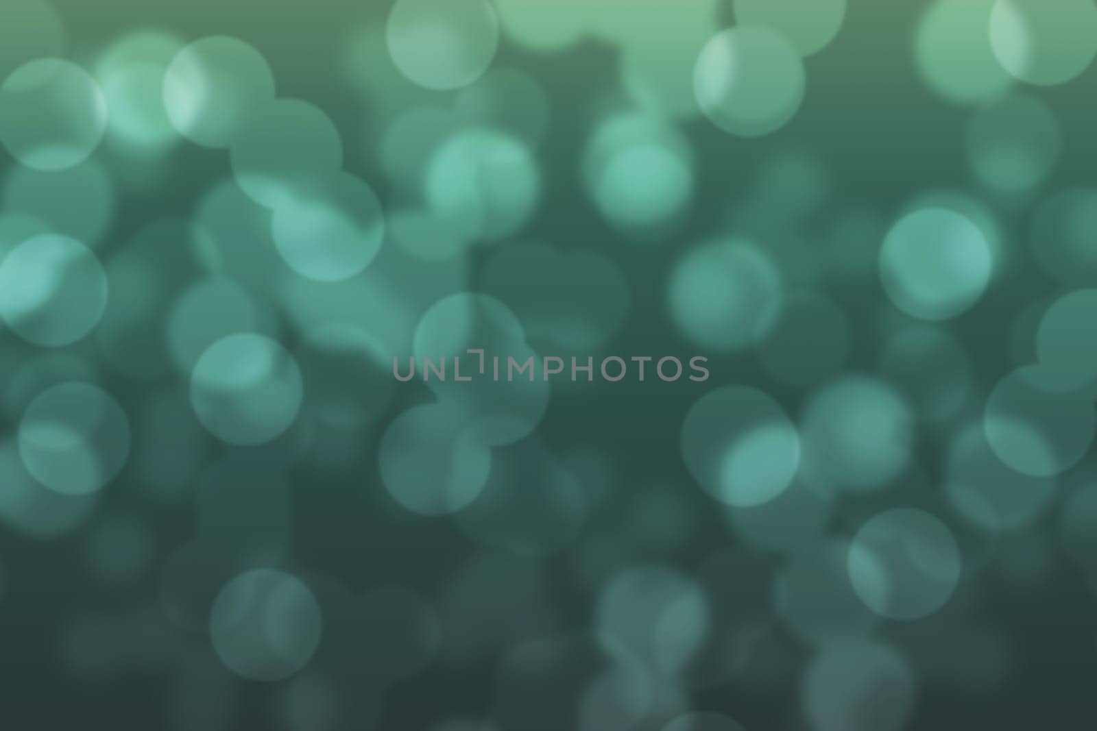 Abstract circular dark green light bokeh background