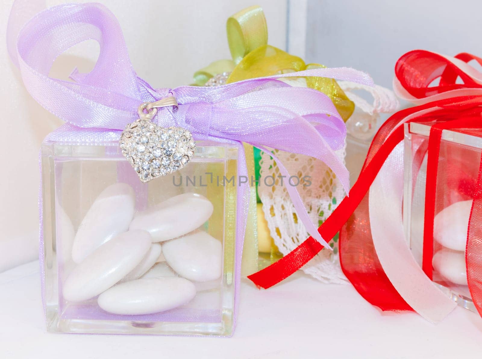 Box for wedding confetti. Little object for wedding.