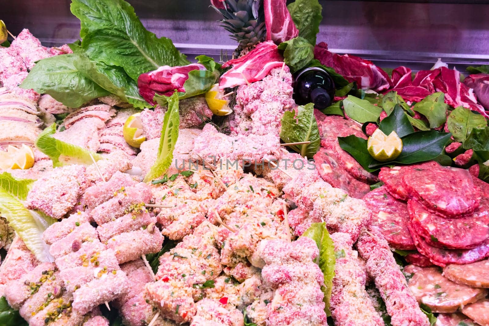 Meats and prepared Italian craft butcher Sicilian
